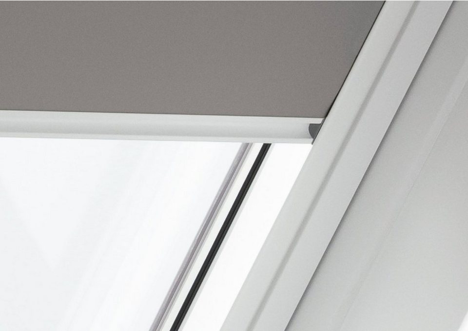 Verdunklungsrollo S08 & »Pick Führungsschienen, 0705SWL, Click!«, in VELUX grau verdunkelnd, DKL VELUX,