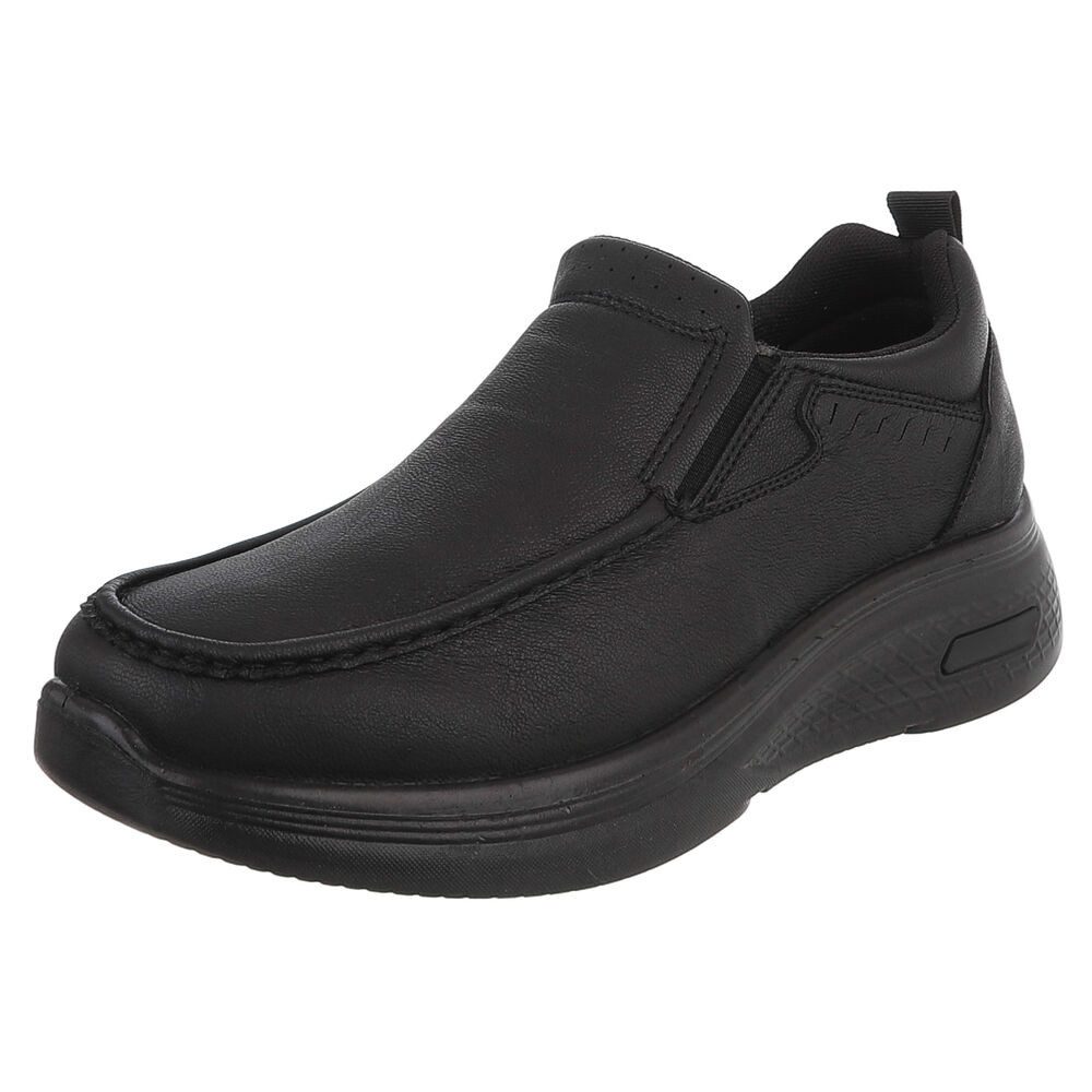 Coolwalk Herrenschuh Slip-On Komfortschuh mit Stretch-Einsatz Slipper (91563593) Flach Slipper in Schwarz