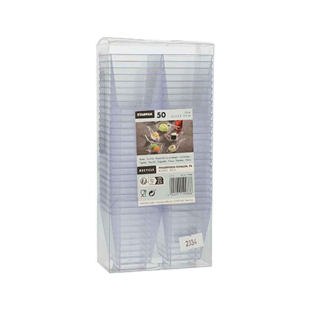 Starpak Schale 50 Fingerfood - Schalen, PS eckig 50ml 5cm x 4,5cm x 4,5cm glasklar – Bild 3 von 4