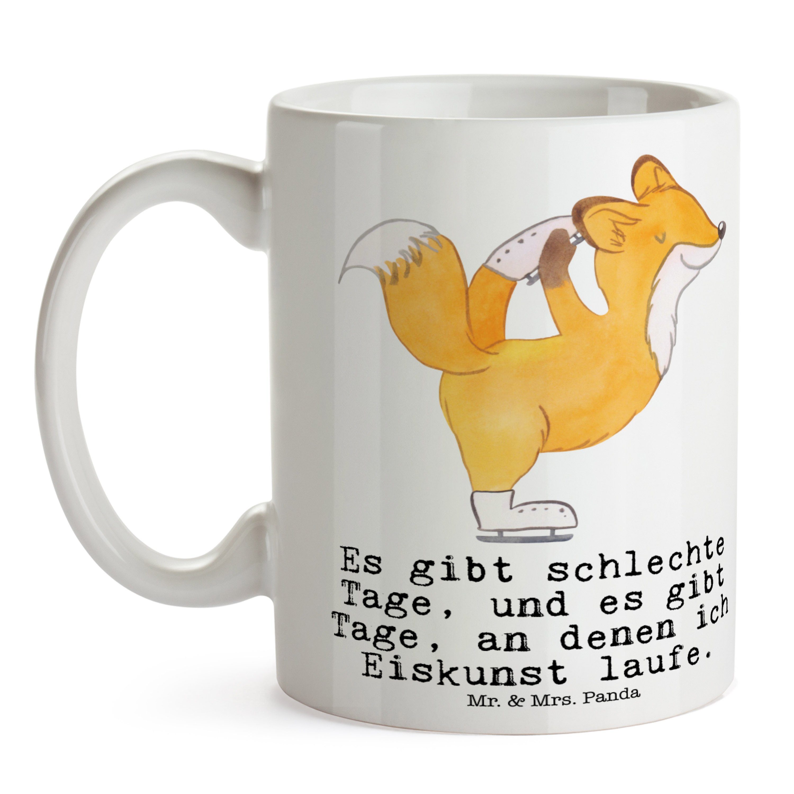 Mr. & - Weiß Tasse Hobby, Mrs. Geschenk, - Dankeschön, Fuchs Panda Keram, Tage Eiskunstläufer Keramik