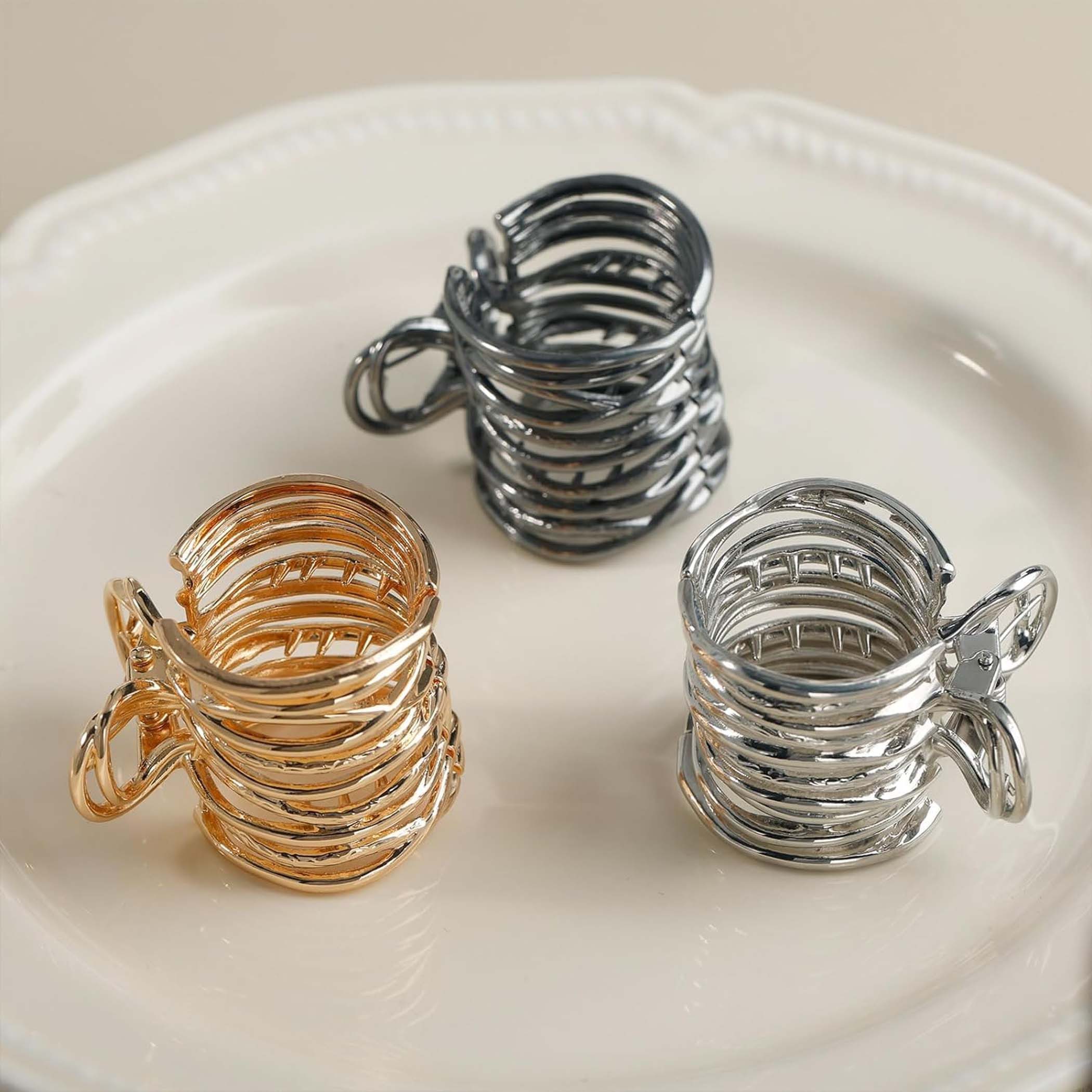 Zaewry Haarspange Haarklammer Metall, Hohe Pferdeschwanz Clips Haarspangen Damen