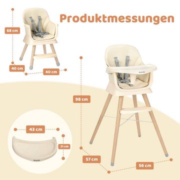 Ezebaby Hochstuhl 6in1 Multfunktional Kinderhochstuhl Sitzerhöhung Kinderstuhl Barhocker