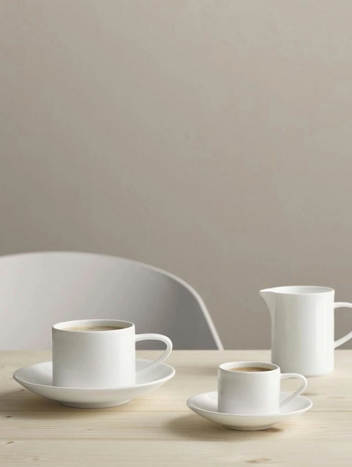 ASA SELECTION Tasse ASA Selection à table Tasse mit Unterer, stapelbar weiß  glänzend, Fine Bone China, Spüllmaschinengeeignet, Mikrowellengeeignet