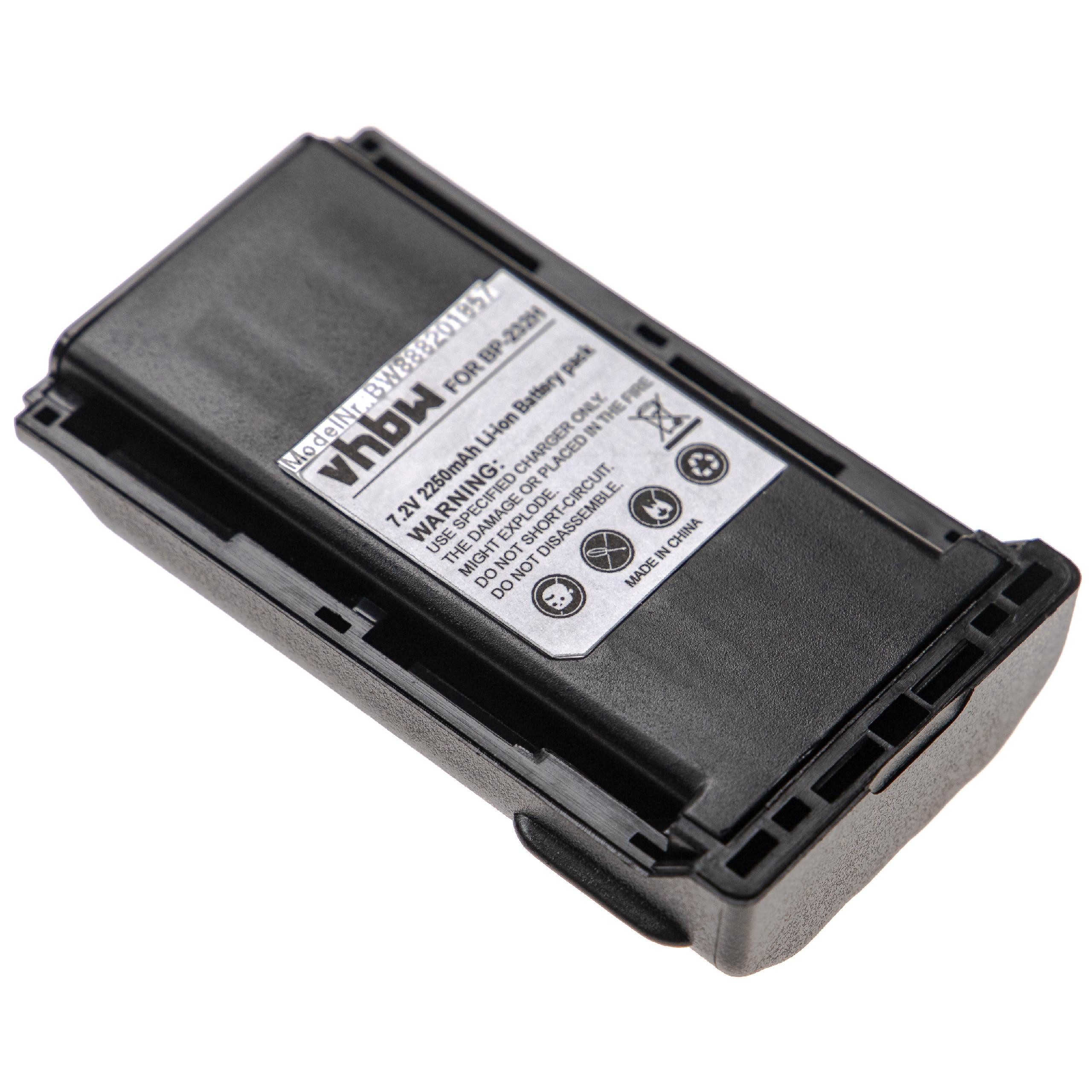 vhbw passend für Icom IC-F4161DT, IC-F4161S, IC-F4161T, IC-F4162, Akku 2250 mAh