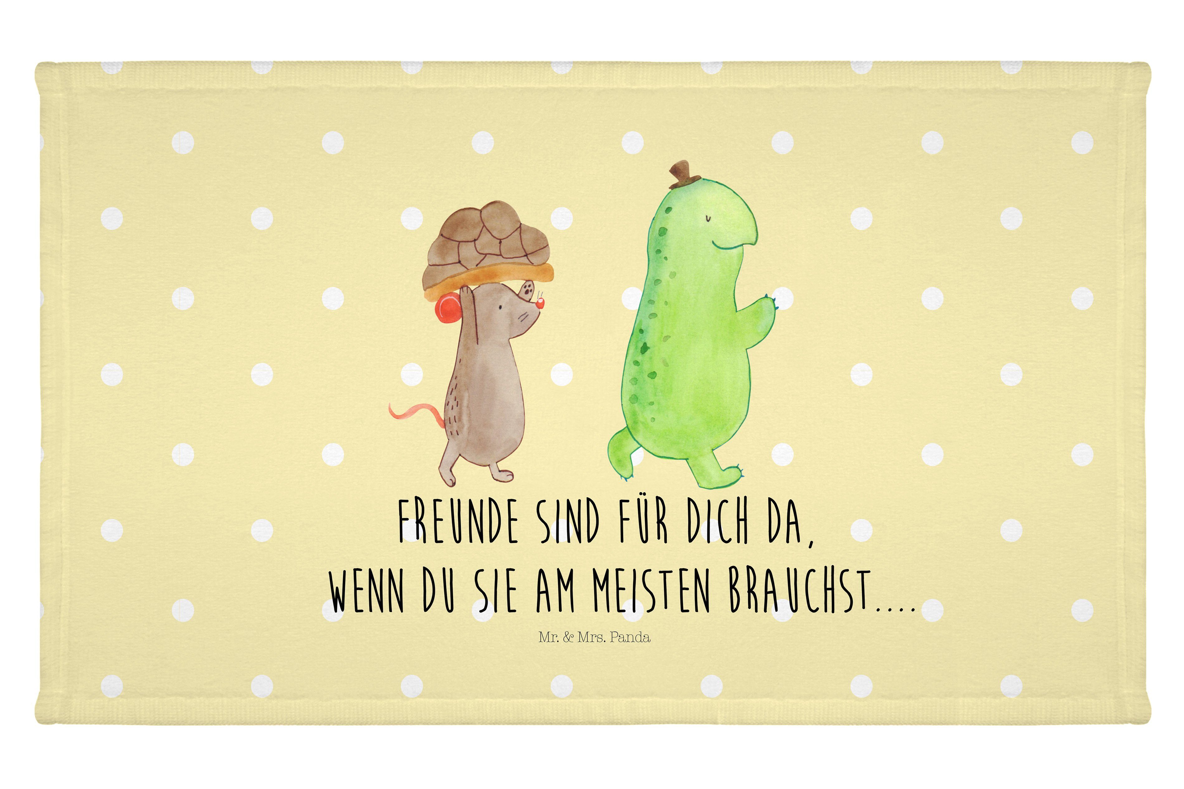 Mr. & Mrs. Panda Handtuch Schildkröte Maus Gelb Pastell Geschenk