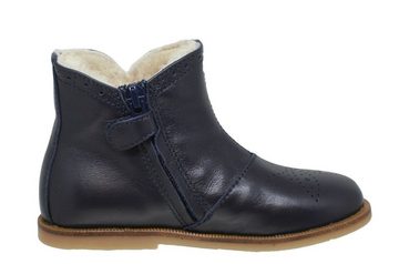 Ocra Ocra 144M Stiefeletten Boots pflan. geg.Leder weich Lammfell blau Schnürstiefelette