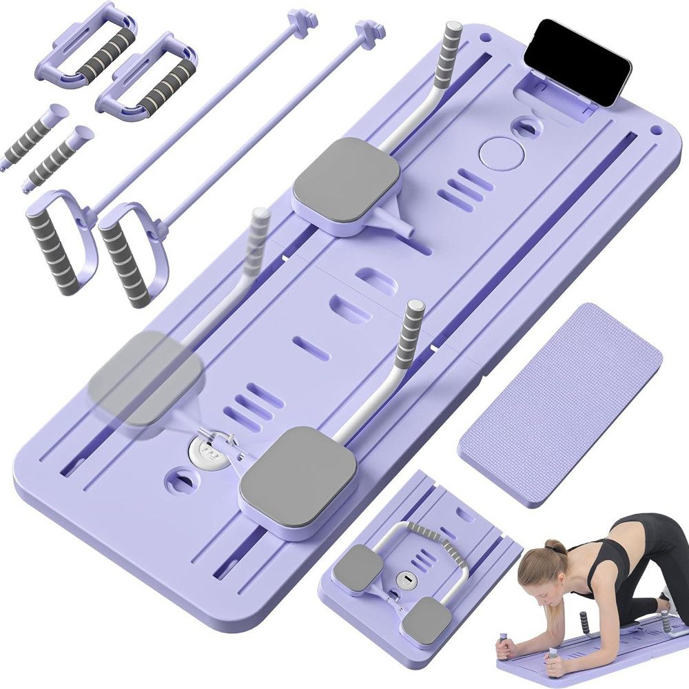TUWENA Balanceboard Pilates Board, Faltbares Mehrzweck-Pilates-Reformer-Board für Zuhause