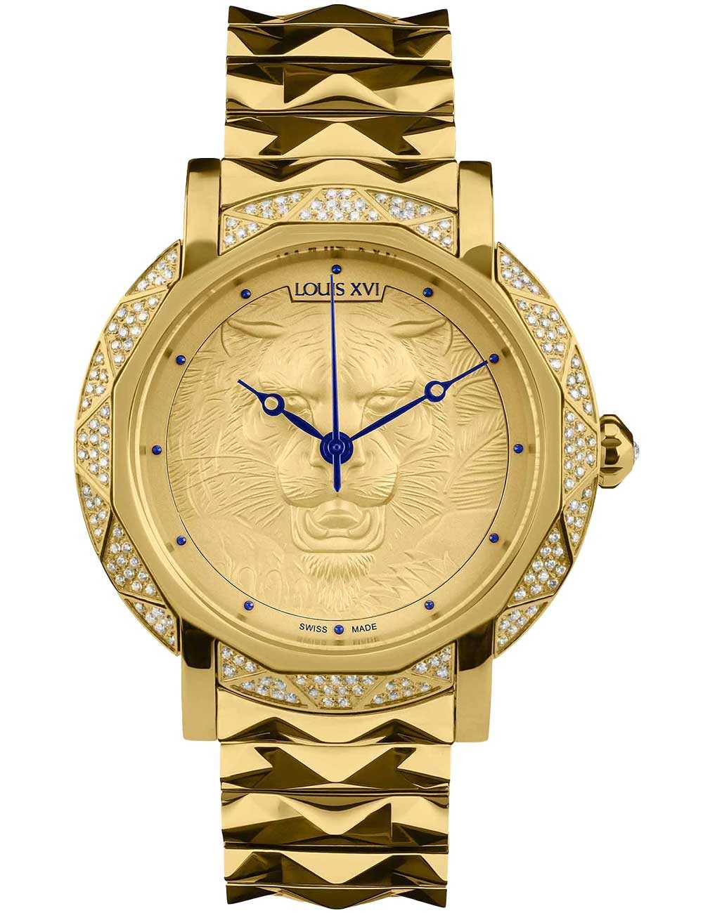 LOUIS XVI Quarzuhr Louis XVI LXVI3900 Herrenuhr Le Lion Gold 43mm 10ATM Louis XVI LXVI3900 Herrenuhr Le Lion Gold 43mm 10ATM