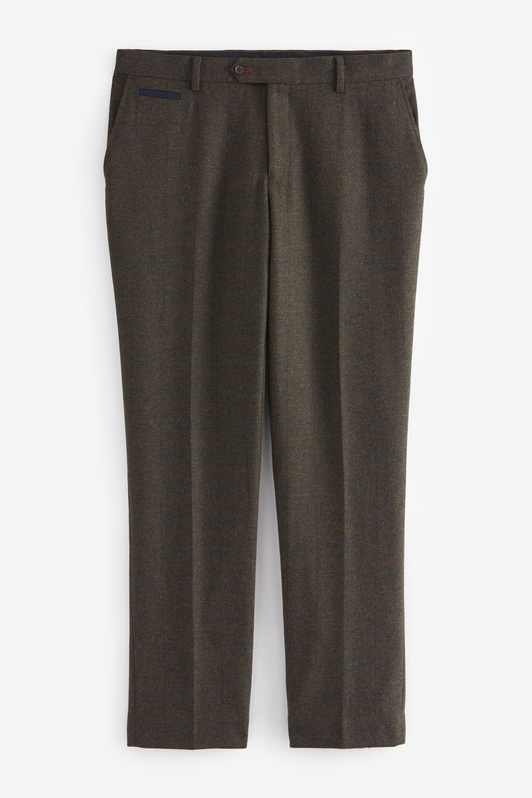 Anzughose Karierter Anzug mit Besatz: Hose