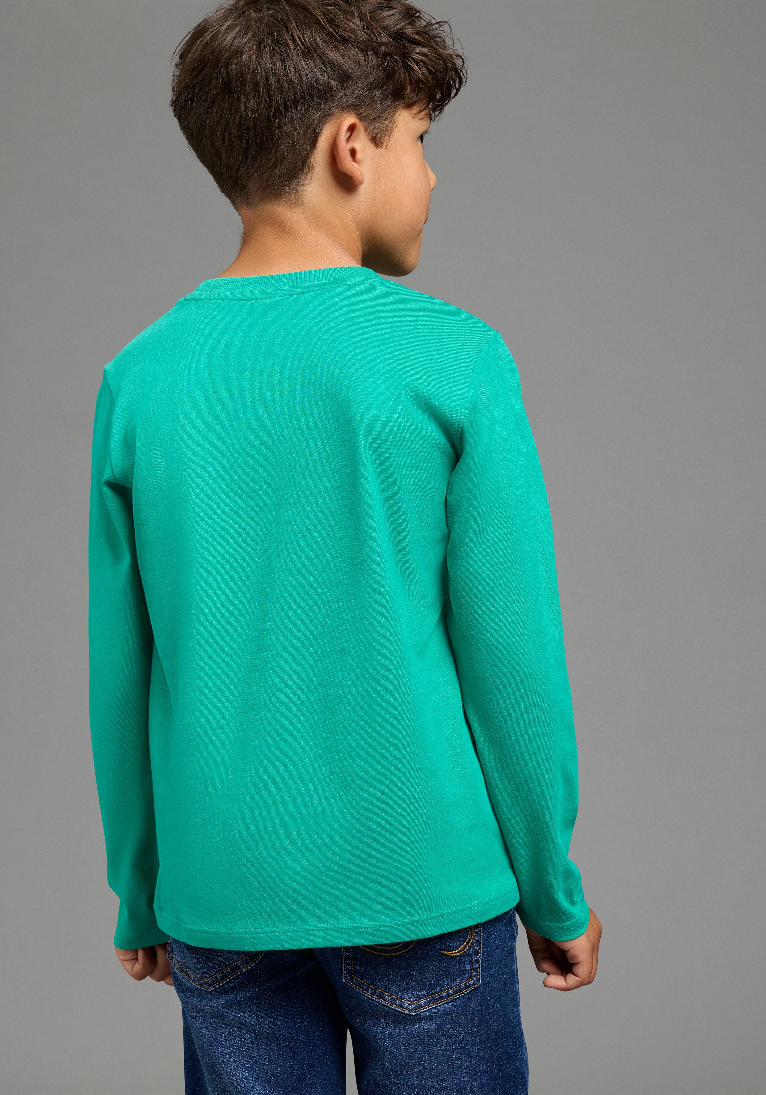Scout Langarmshirt 3er Packung Shirt mit Kontrast-Einsätzen (Packung, 3) 3 Shirts, jedes Langarmshirt ein Style für sich – Bild 4 von 5