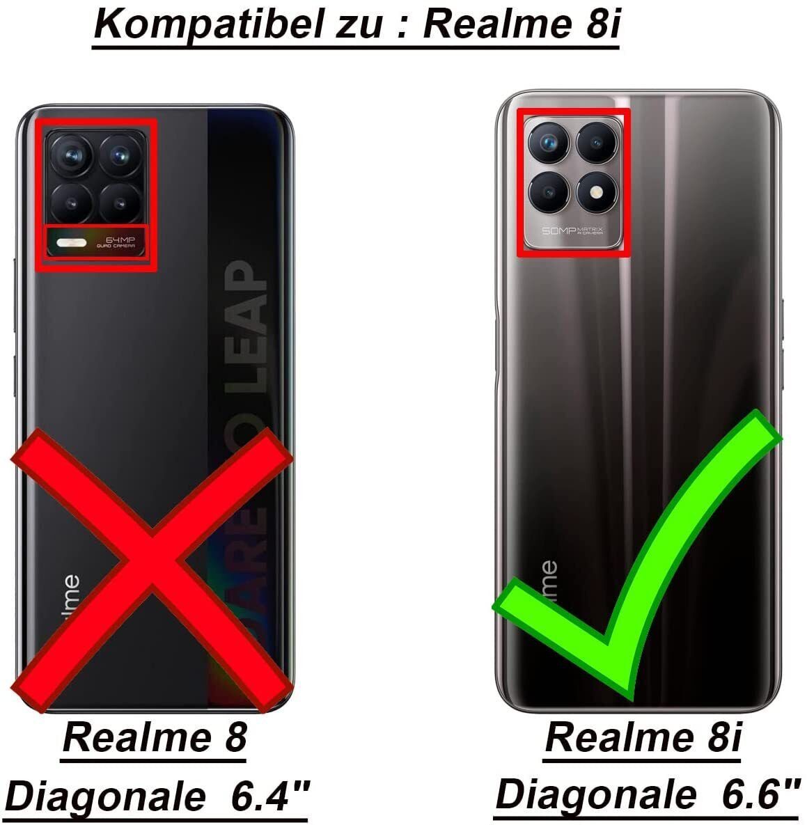 betterfon Handyhülle für Realme 8i Robuste Outdoor Schutzhülle Panzer Case, Stoßfeste Dual-Layer Hülle mit Kickstand kratzfest und formstabil