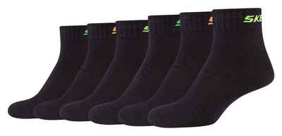 Skechers Socken (6-Paar) (6 Paar) mit eingestricktem Logoschriftzug