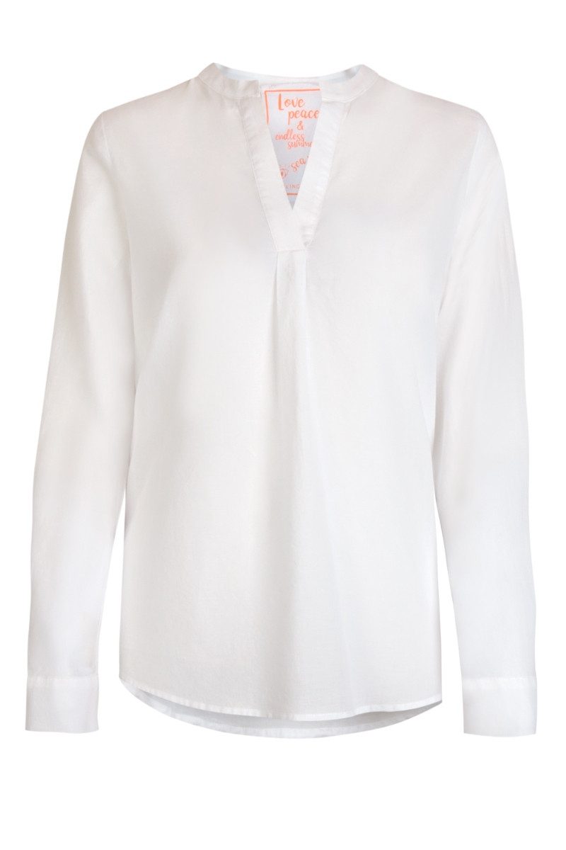 Lieblingsstück Trachtenbluse Tunikabluse - ODINA - azure, weiß