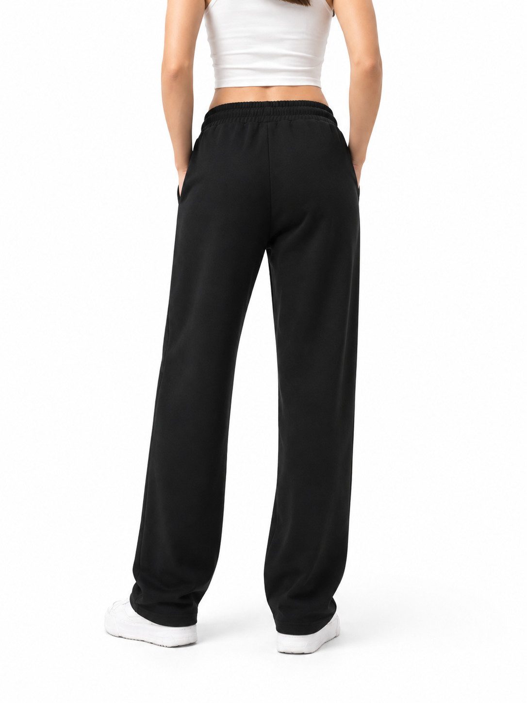 S&S Jogginghose Damen Sweathose Baumwolle Freizeit Sommer Hosen (Packung, 1-tlg., jogginghose für damen) mit High Waist & modernem Wide Leg Schnitt