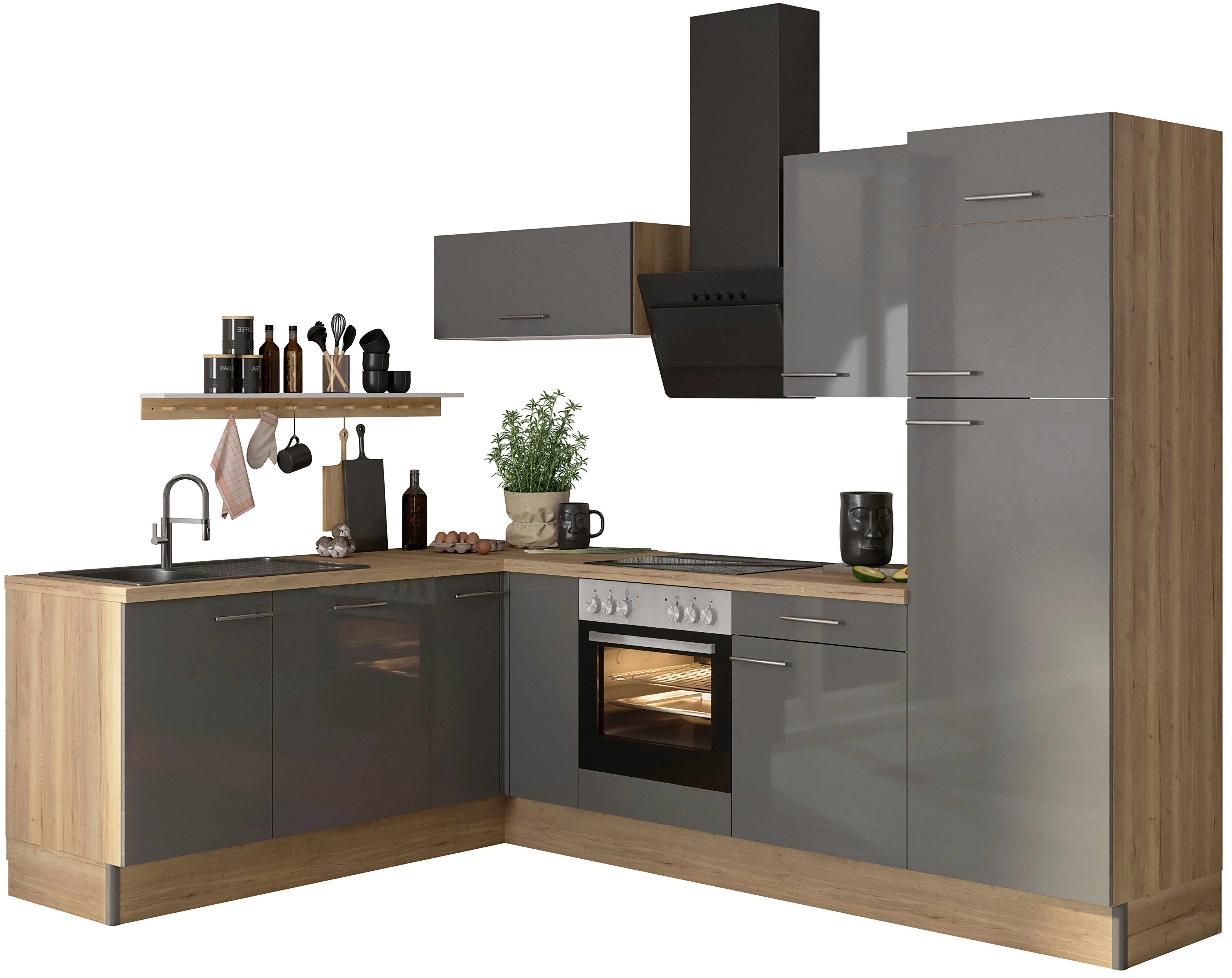 OPTIFIT Küche Klara, 200 x 270 cm breit, wahlweise mit E-Geräten