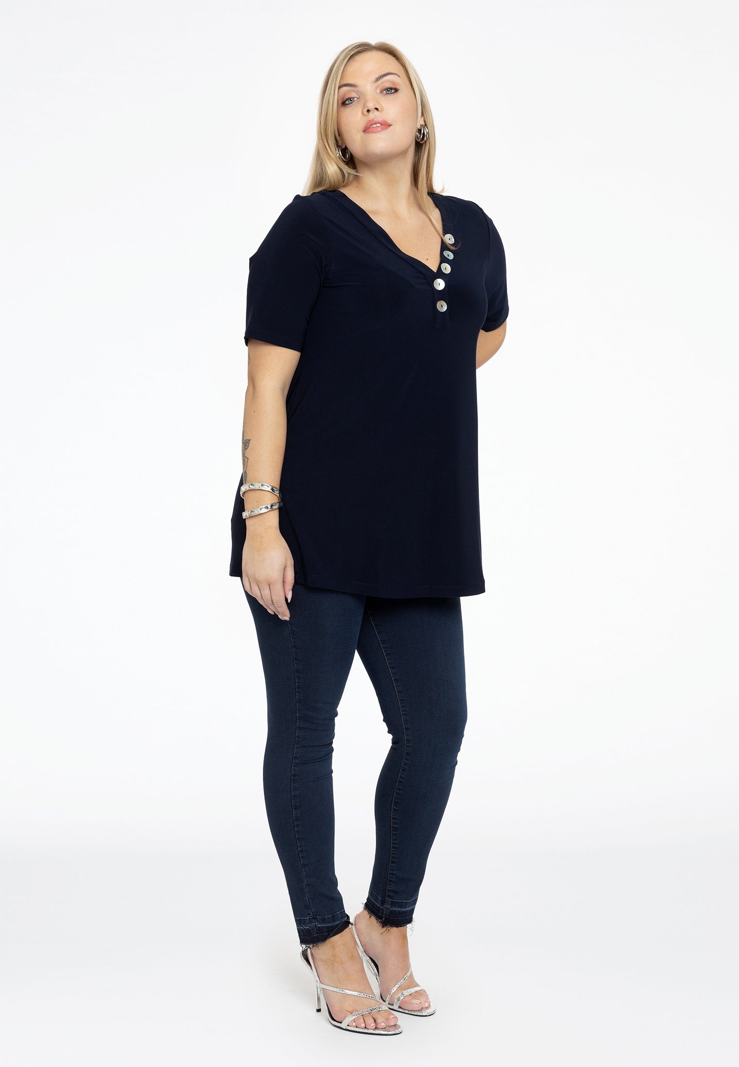 YOEK High-waist-Jeans Damen Jeans Große Größen