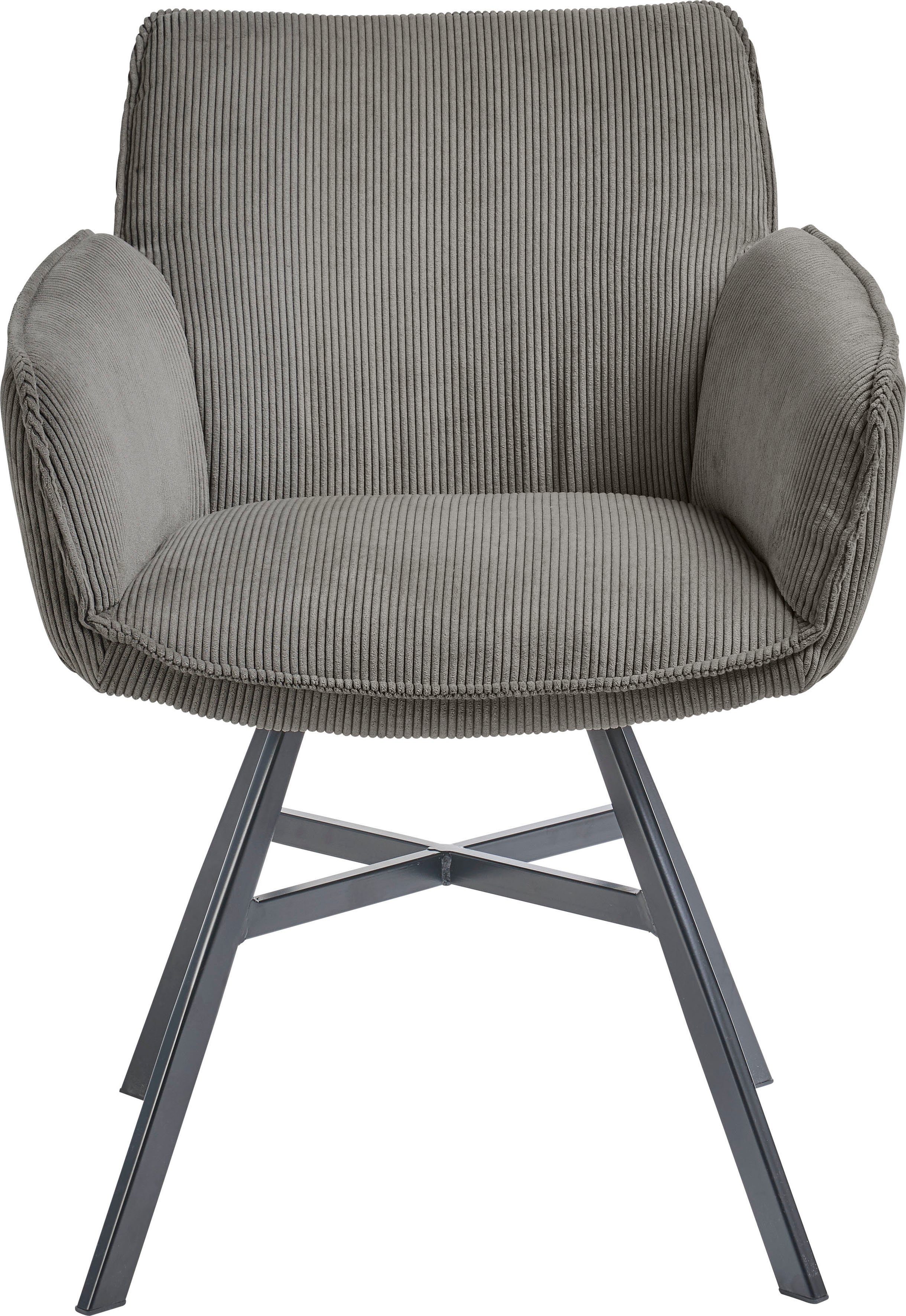 set one by Musterring Armlehnstuhl Frisco, 2er Set, 4-Fußgestell, Sitzhöhe 50 cm