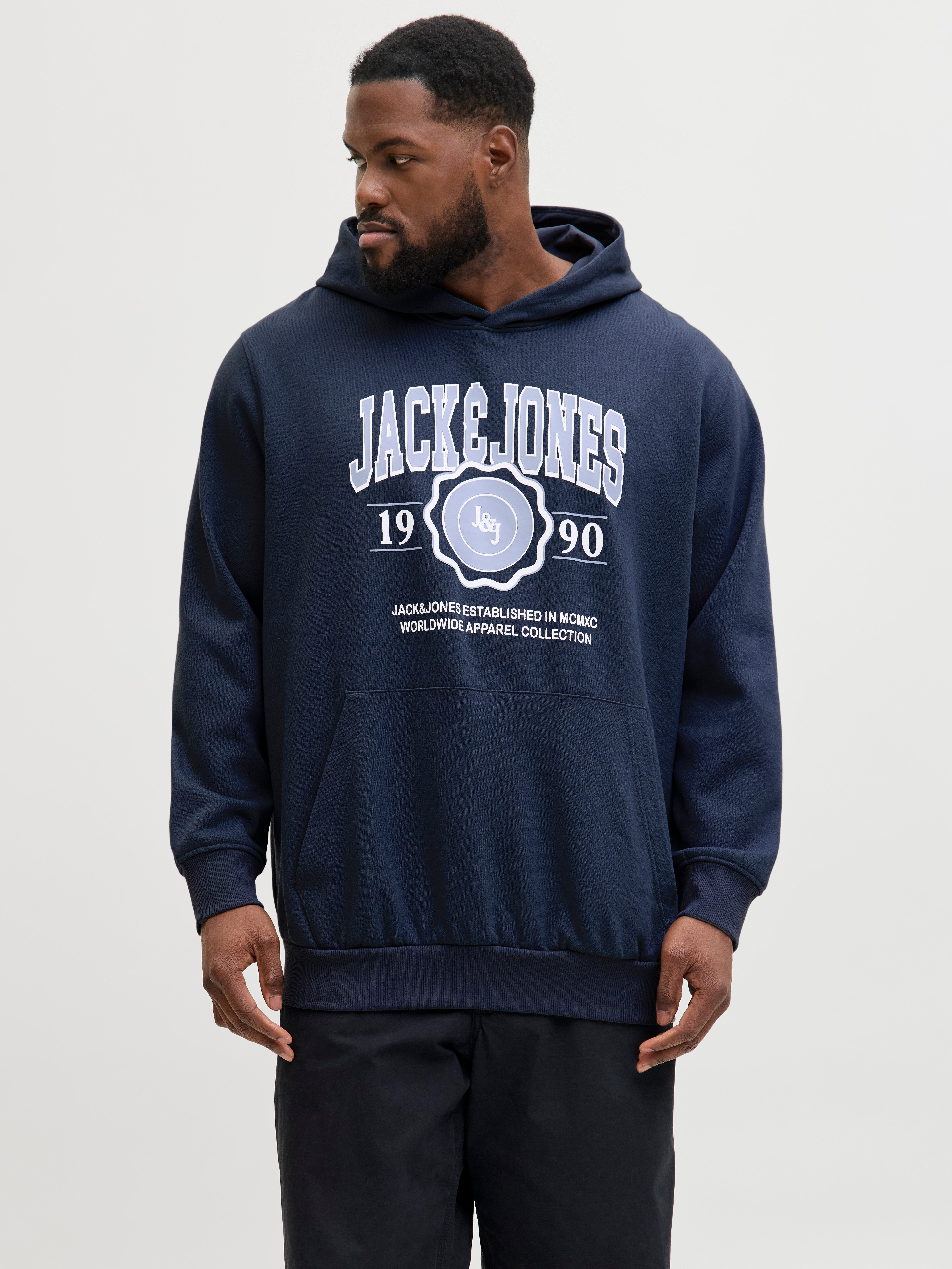Jack & Jones PlusSize Kapuzensweatshirt JJMAKO SWEAT HOOD PLS günstig online kaufen