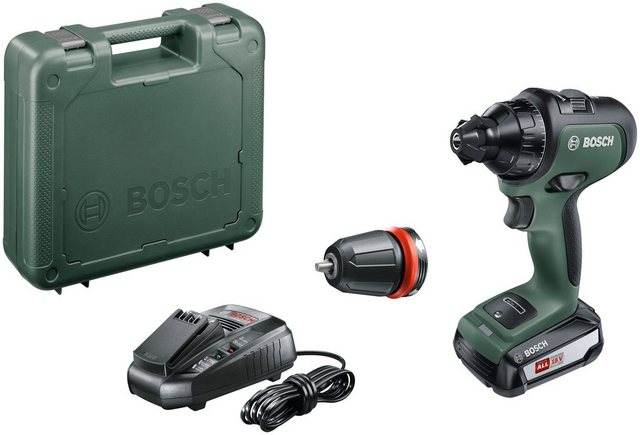 BOSCH Akkuschrauber AdvancedDrill 18, 18 V, inkl. Akku, Ladegerät, Bohrfutter und Koffer