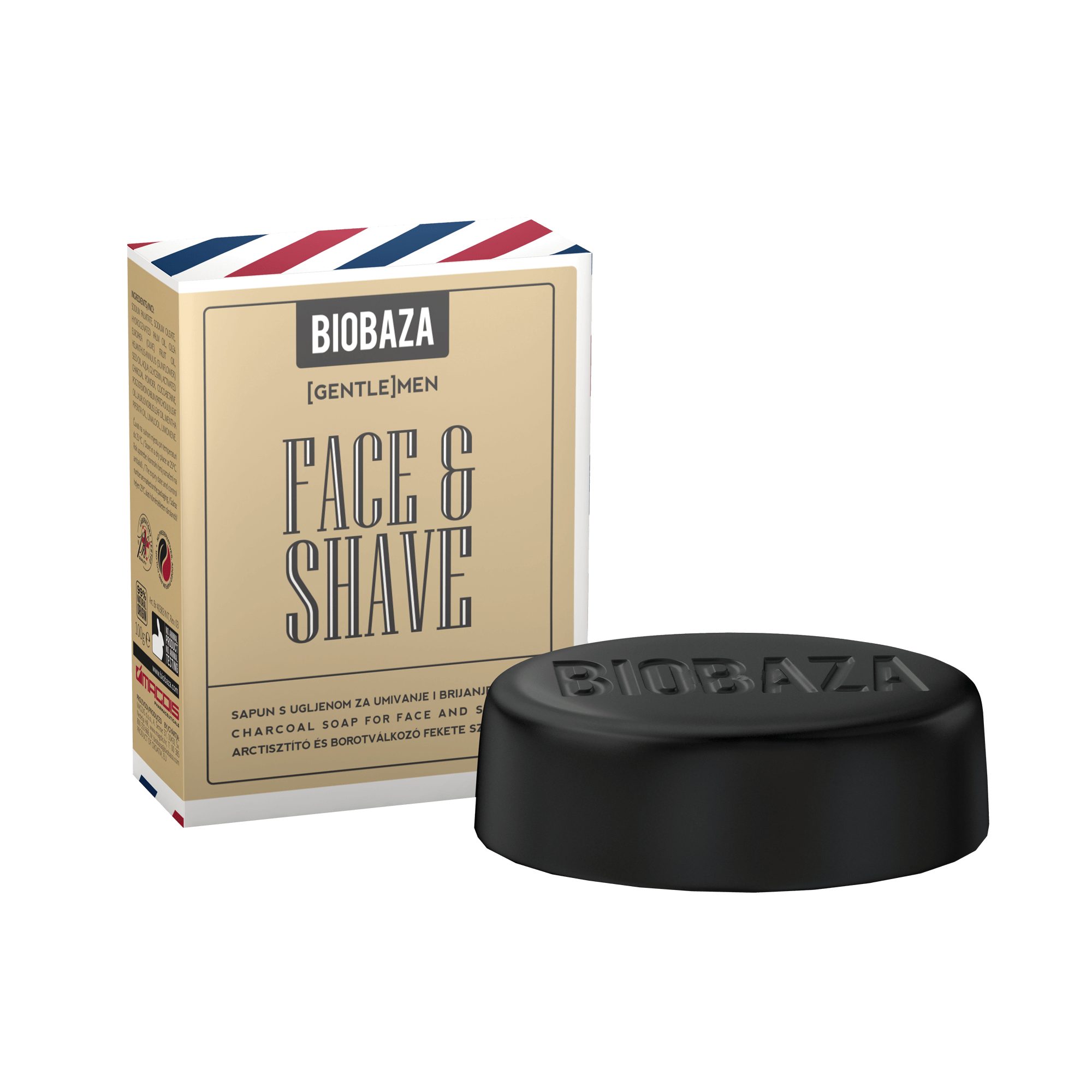 Biobaza Rasierseife Biobaza Gesichts- und Rasierseife mit Aktivkohle