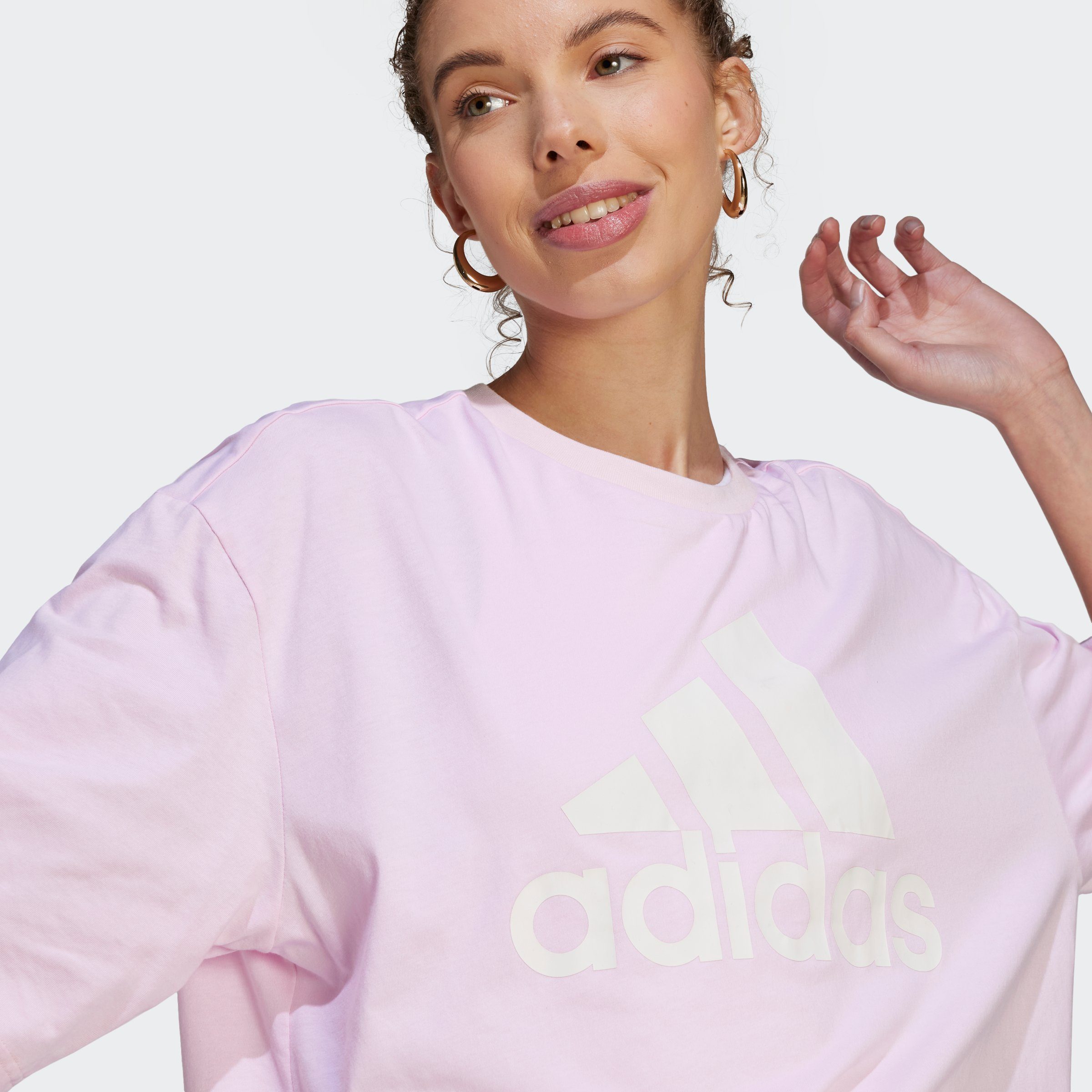 pink T-Shirt ESSENTIALS Sportswear adidas LOGO BOYFRIEND BIG