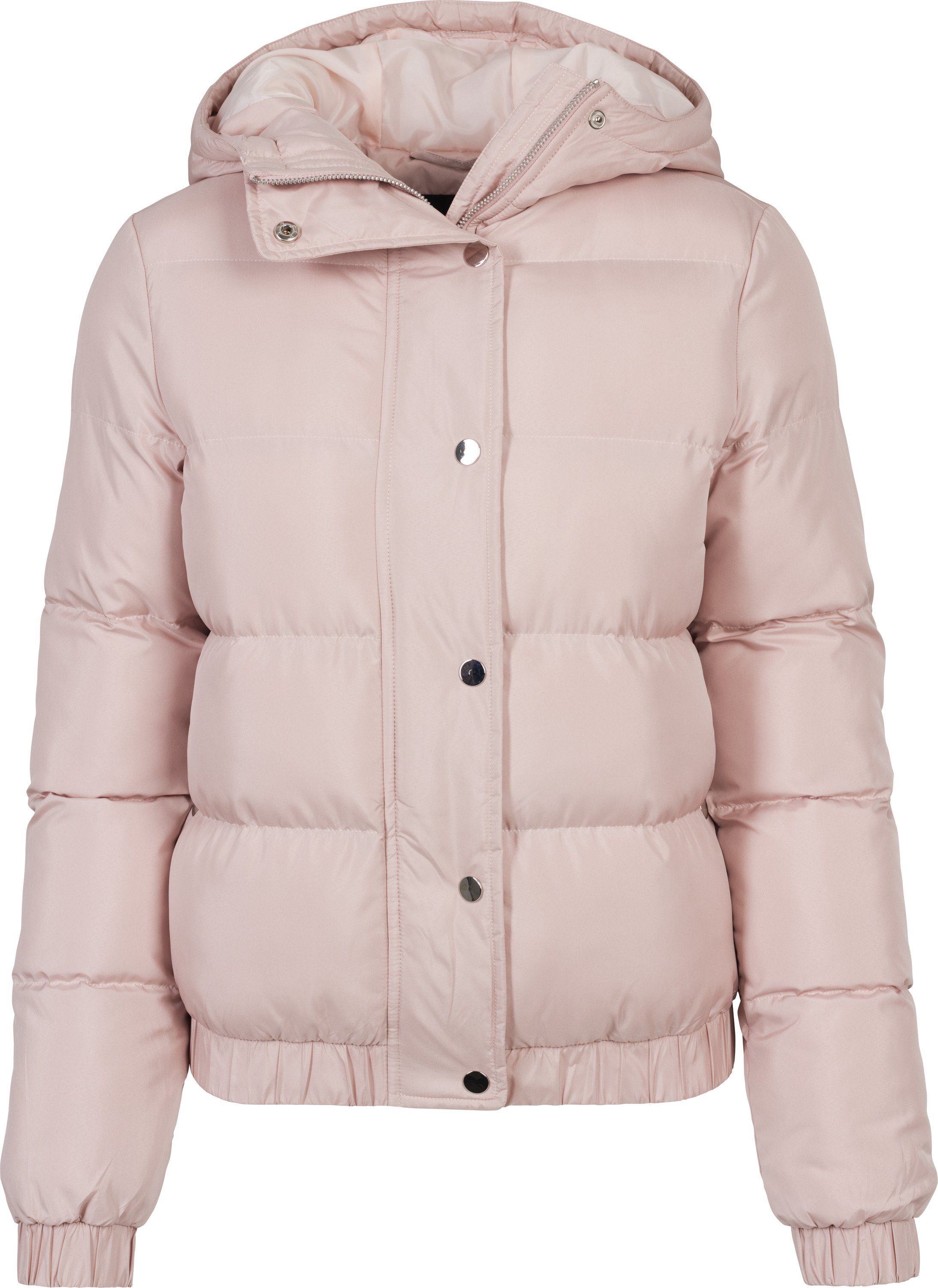 URBAN CLASSICS Winterjacke Damen Ladies Hooded Puffer Jacket (1-St) lightrose