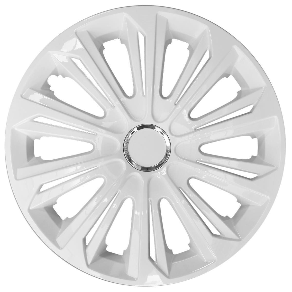 NRM Radkappe STRONG 15 Zoll in Weiß, 15 in Zoll, (4-St) Radzierblenden für Stahlfelgen Колпаки Satz 4er Set 15"
