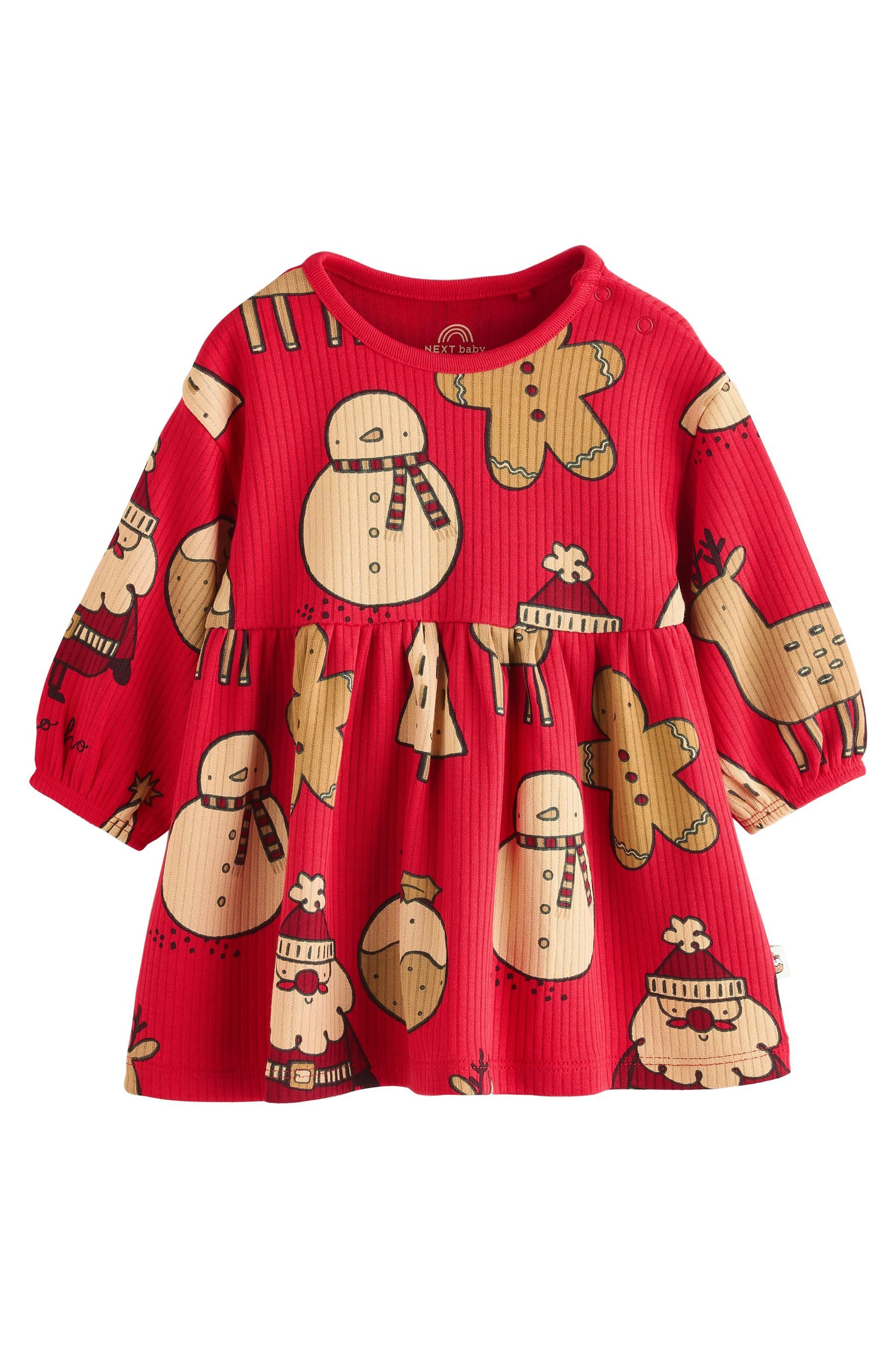 Next Jerseykleid Weihnachtliches Baby-Jerseykleid (1-tlg)