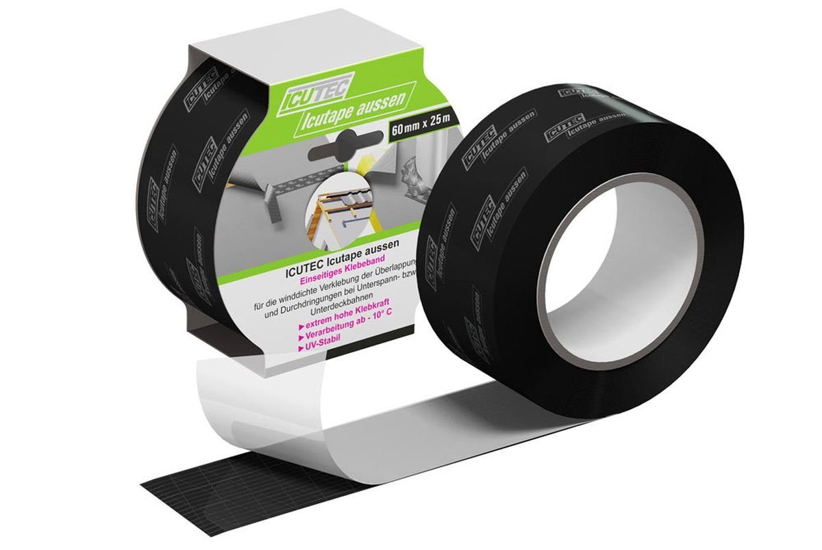 Klebeband 012 6096 Icutape für Außen, 60mm x 25m, einseitig, extreme Klebekraft