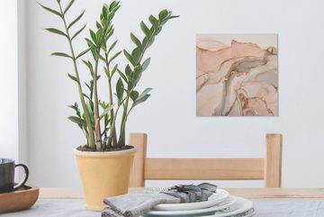 OneMillionCanvasses® Leinwandbild Marmor - Rosa - Rosa, (1 St), Leinwand Bilder für Wohnzimmer Schlafzimmer
