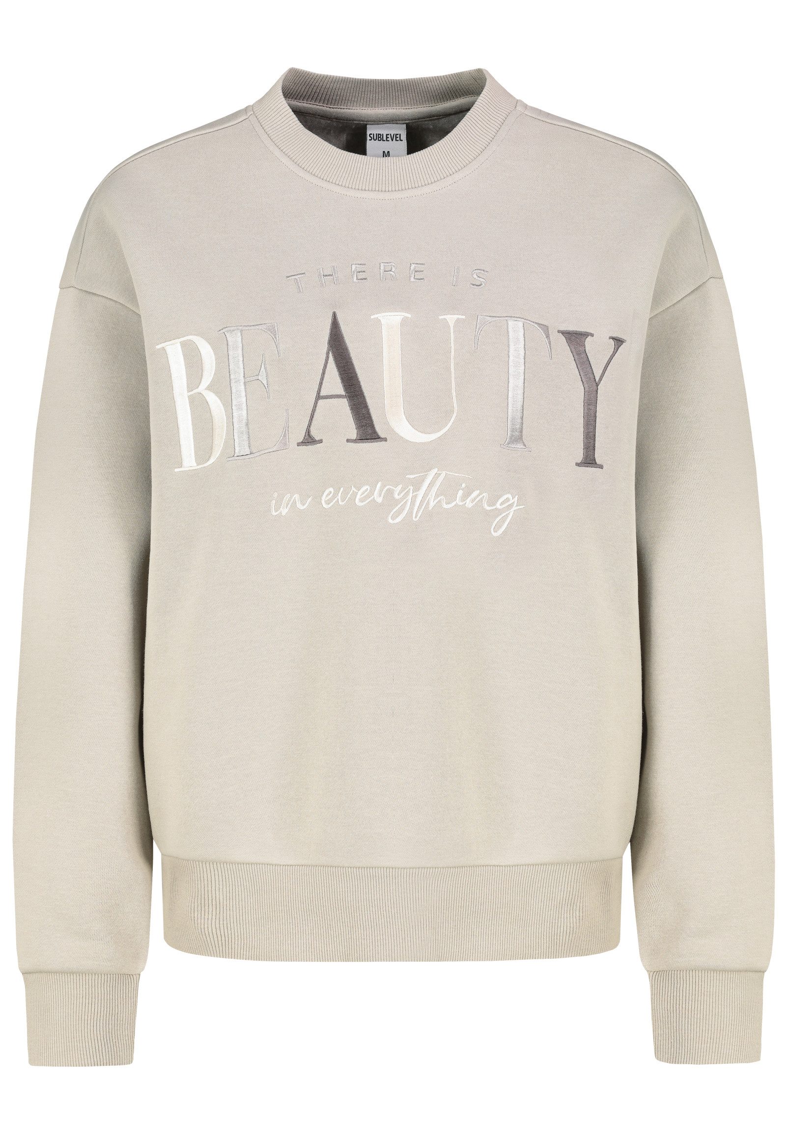 SUBLEVEL Longpullover Stylisches Langarmshirt mit Motiv günstig online kaufen