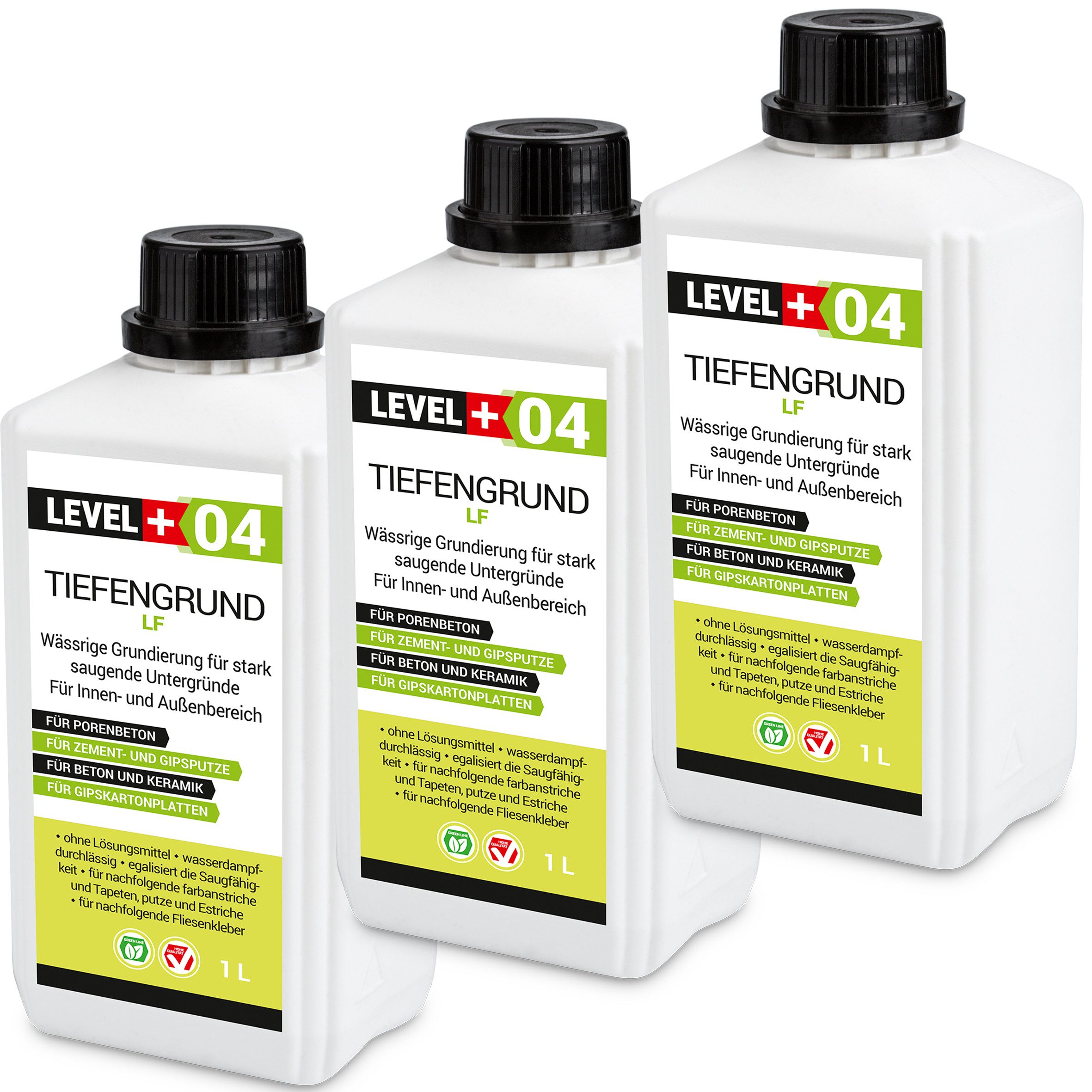 Level+ Tiefengrund LEVEL+ Universal Grundierung Acryl Tiefgrund L+04 - 3L