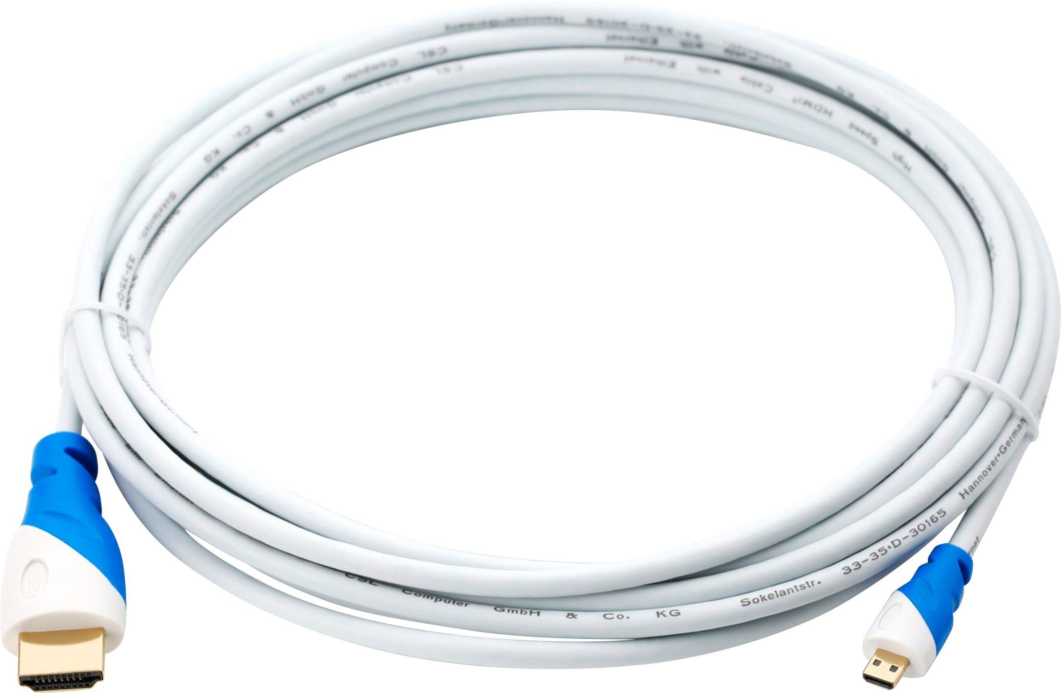 CSL HDMI Kabel, 3-fach geschirmt, verschiedene Längen Audio- & Video-Kabel, HDMI, (150 cm)
