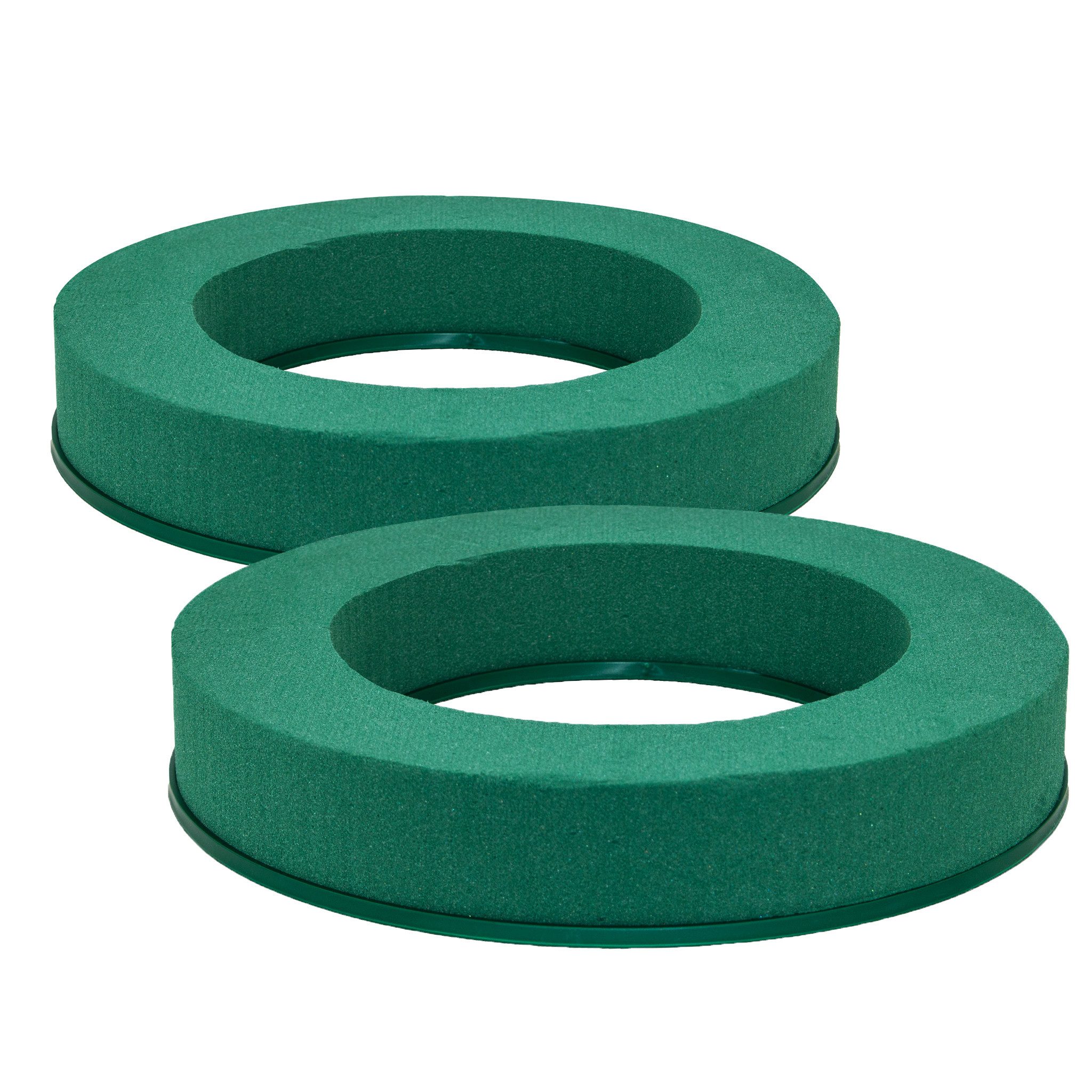 Creativery Bastelmoos, Nass Steckschaum Kranz 25cm mit ringförmiger