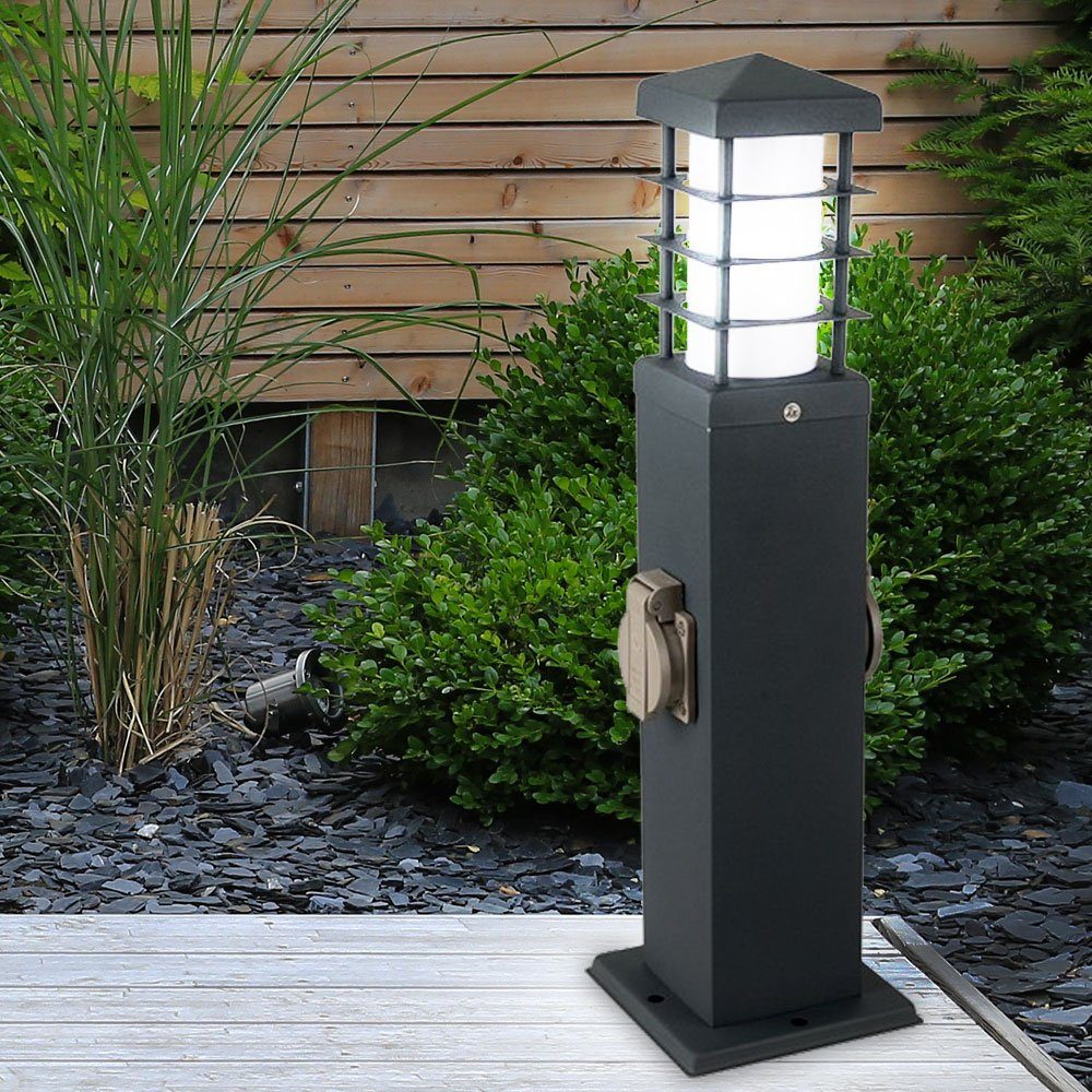 Living-XXL 7 Watt LED Außen Garten Steh Stand Leuchte Lampe Steckdosen EEK A 
