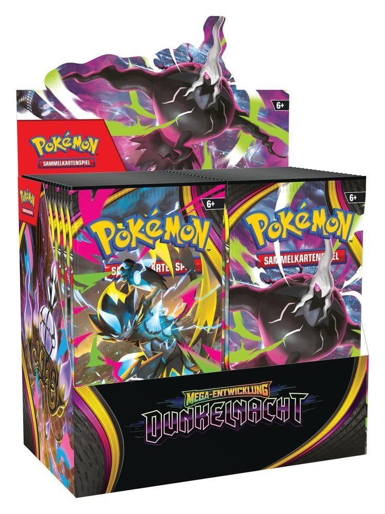 The Pokémon Company International Sammelkarte Pokemon TCG Mega-Entwicklung – Dunkelnacht Booster Display (36) Deutsc