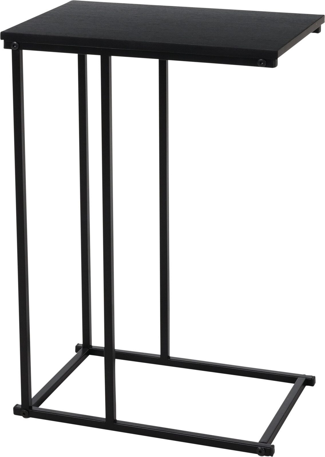 Koopman Beistelltisch Laptoptisch Sofatisch Tisch Schwarz 58x40x26cm (Stück, 1-St., Packung), Metallgestell, 40x26cm Tischplatte, Holzplatte, demontiert