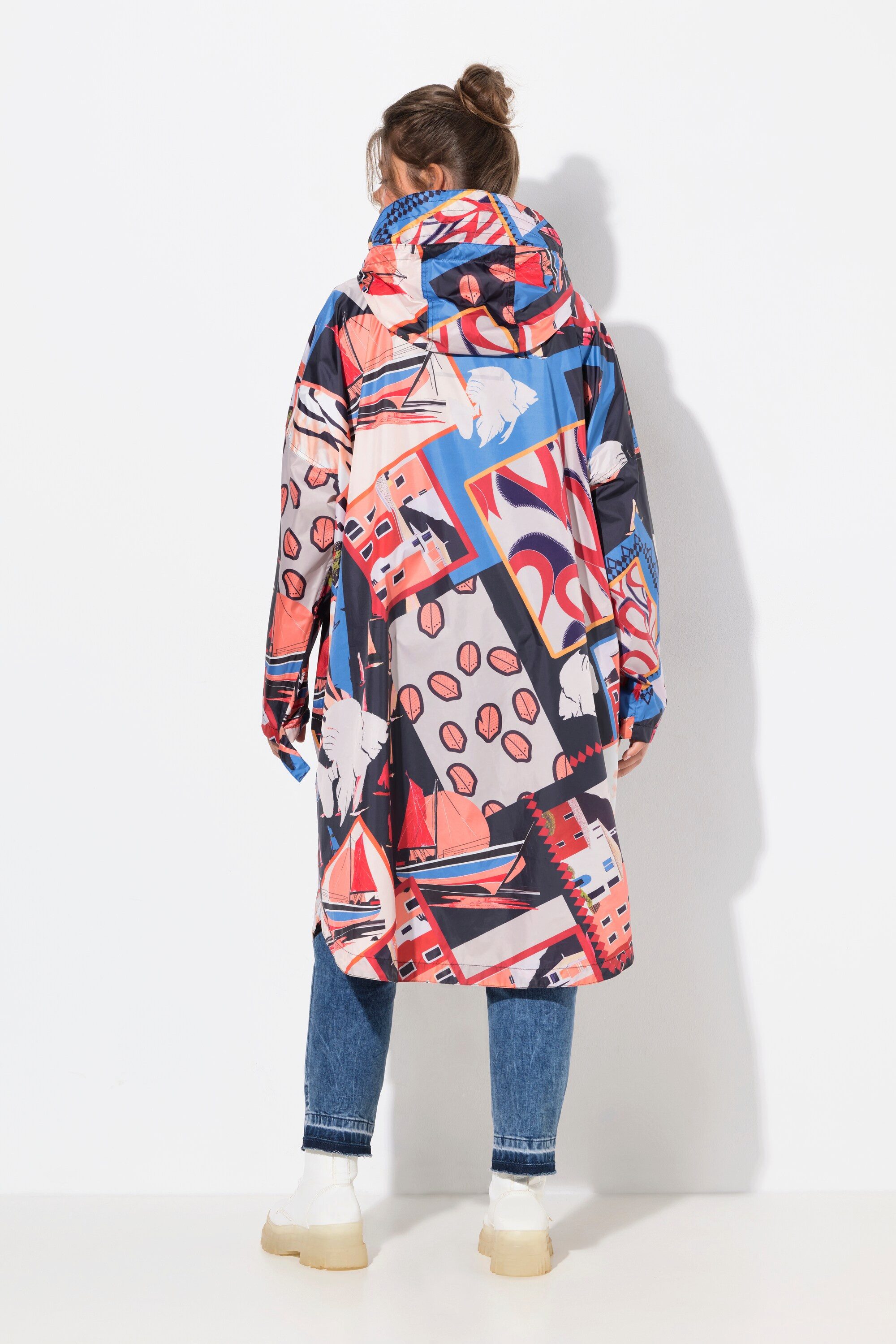 Laurasøn Funktionsjacke Funktions-Regencape Unisex Print Kapuze
