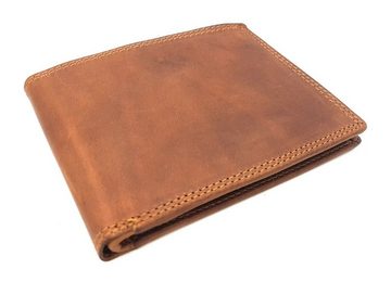 McLean Geldbörse echt Leder Portemonnaie mit RFID Schutz, flach, Büffel Voll-Leder