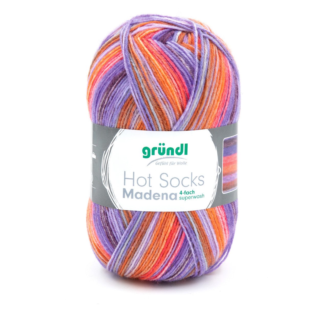 Gründl Gründl Wolle Hot Socks Madena 4-fach 100 g Häkelwolle