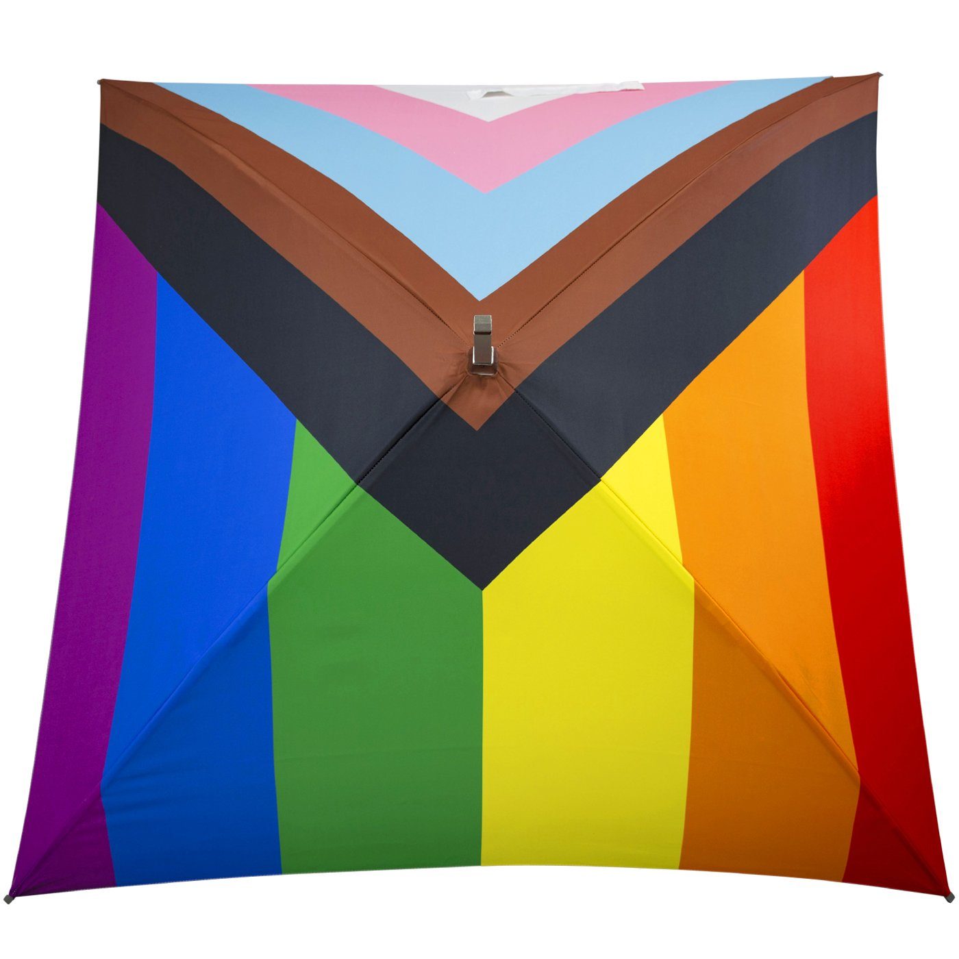 Regenschirm Regenschirm, quadratischer bunt ganz Impliva Square® der Langregenschirm voll All besondere