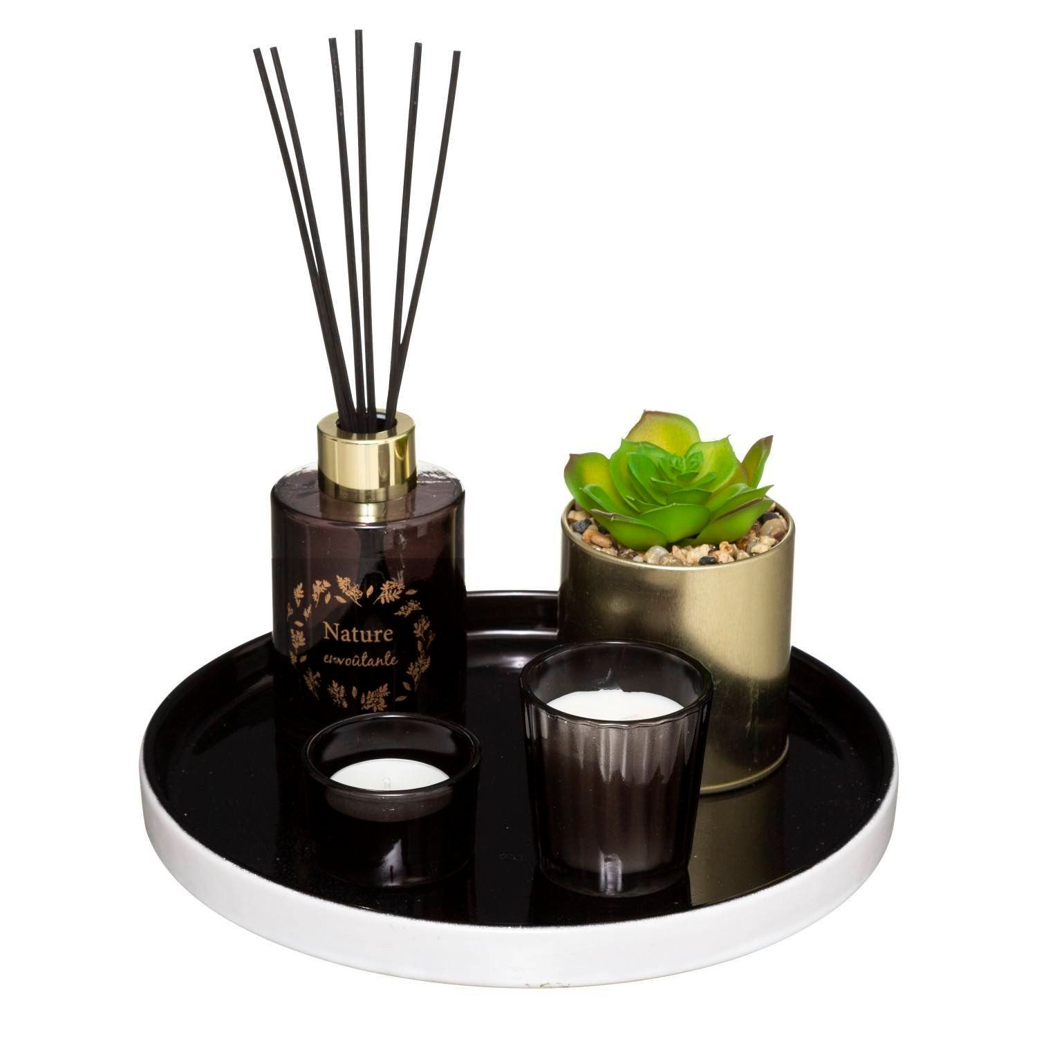 Atmosphera Créateur d'intérieur Duftkerze Geschenk-Set VEGETAL, Rose und Patchouli (Raumduft, Dekokerze)
