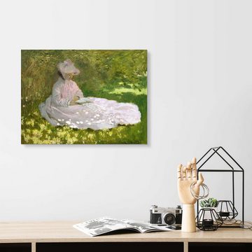 Posterlounge Alu-Dibond-Druck Claude Monet, Die Leserin, Wohnzimmer Malerei