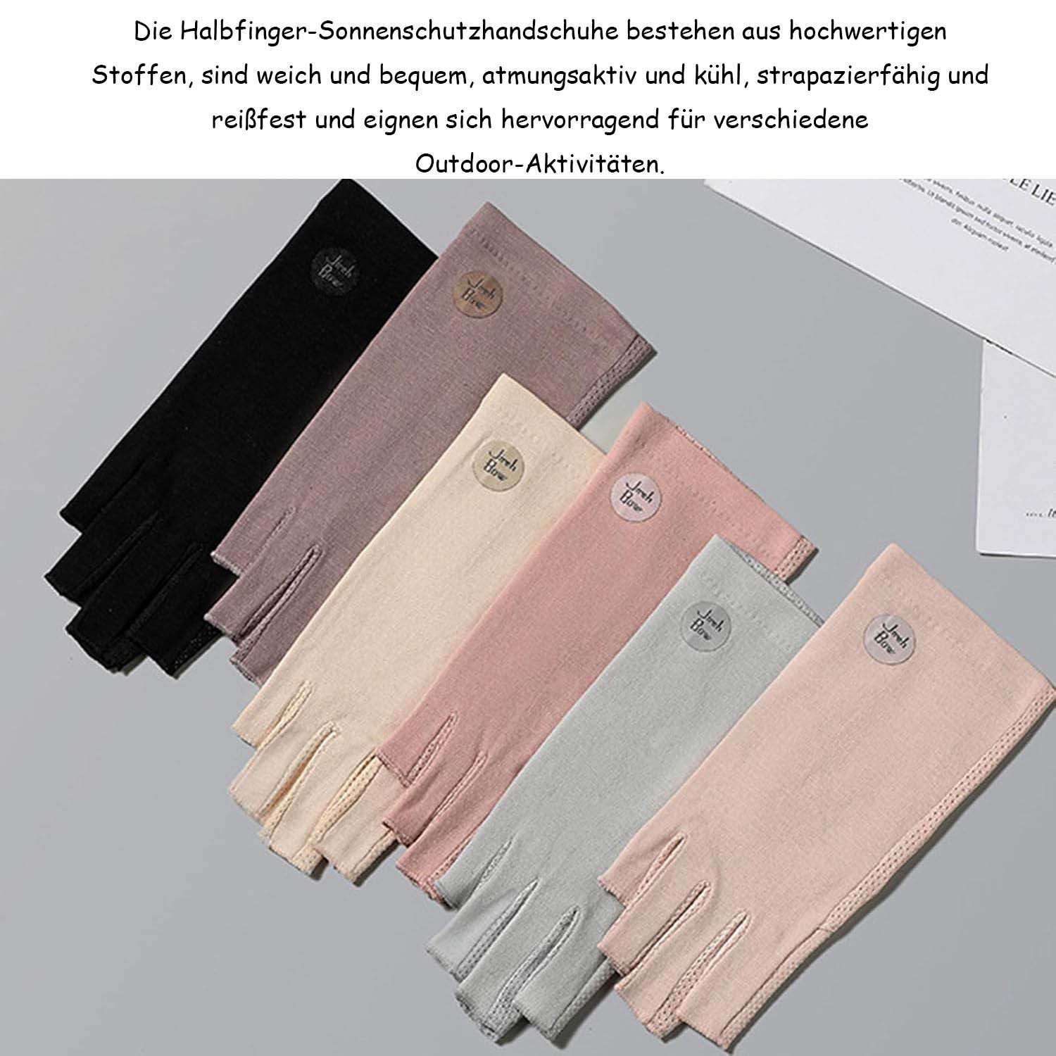 nsihing Fahrradhandschuhe Sommerhandschuhe für Damen, UV-Schutz, Halbfinger