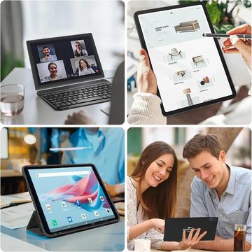 ZONKO D115 Tablet (10", 128 GB, Androoid 12, 2,4G+5G, Tablet 10 Zoll (1TB TF)5G WiFi 2 in 1 mit Tastatur Stift 7000mAh 1080P)