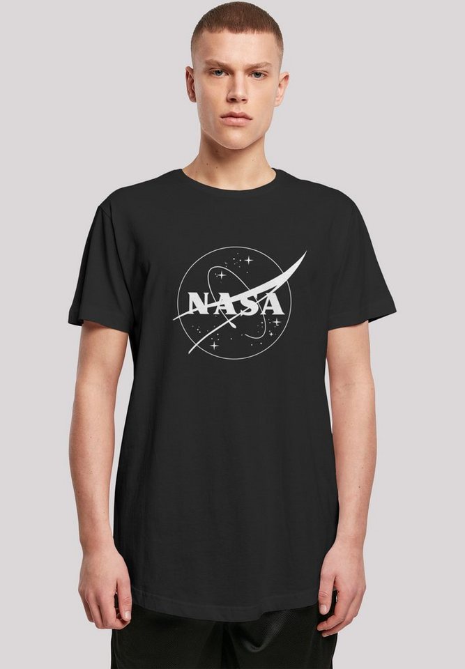 F4NT4STIC T-Shirt Long Cut T-Shirt 'NASA Classic Insignia Logo Monochrome'  Print, Sehr weicher Baumwollstoff mit hohem Tragekomfort