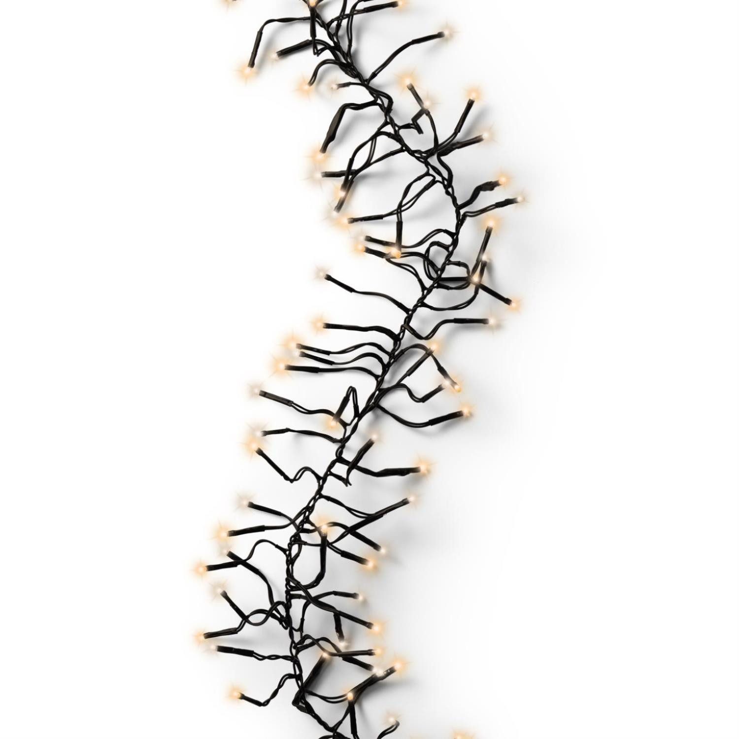 MARELIDA LED-Lichterkette Büschel Cluster 1512 LED warmweiß bernstein Timer 8 Funkt. 13,5m, 1512-flammig