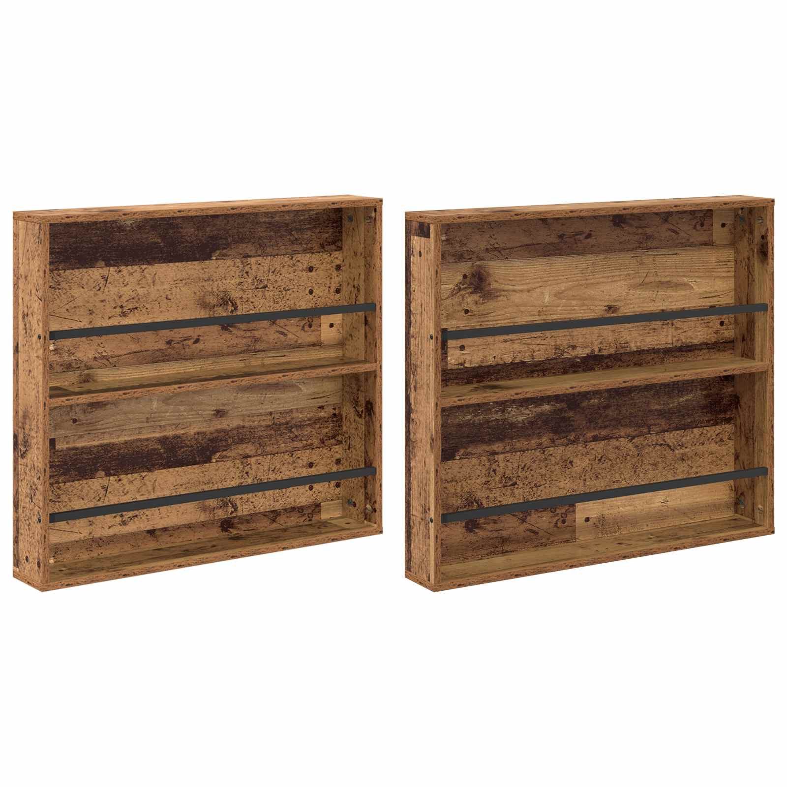 vidaXL Zeitungsständer Magazinregal 2 stk. Altholz 80 x 12 x 70 cm Holzwerkstoff (2 St)