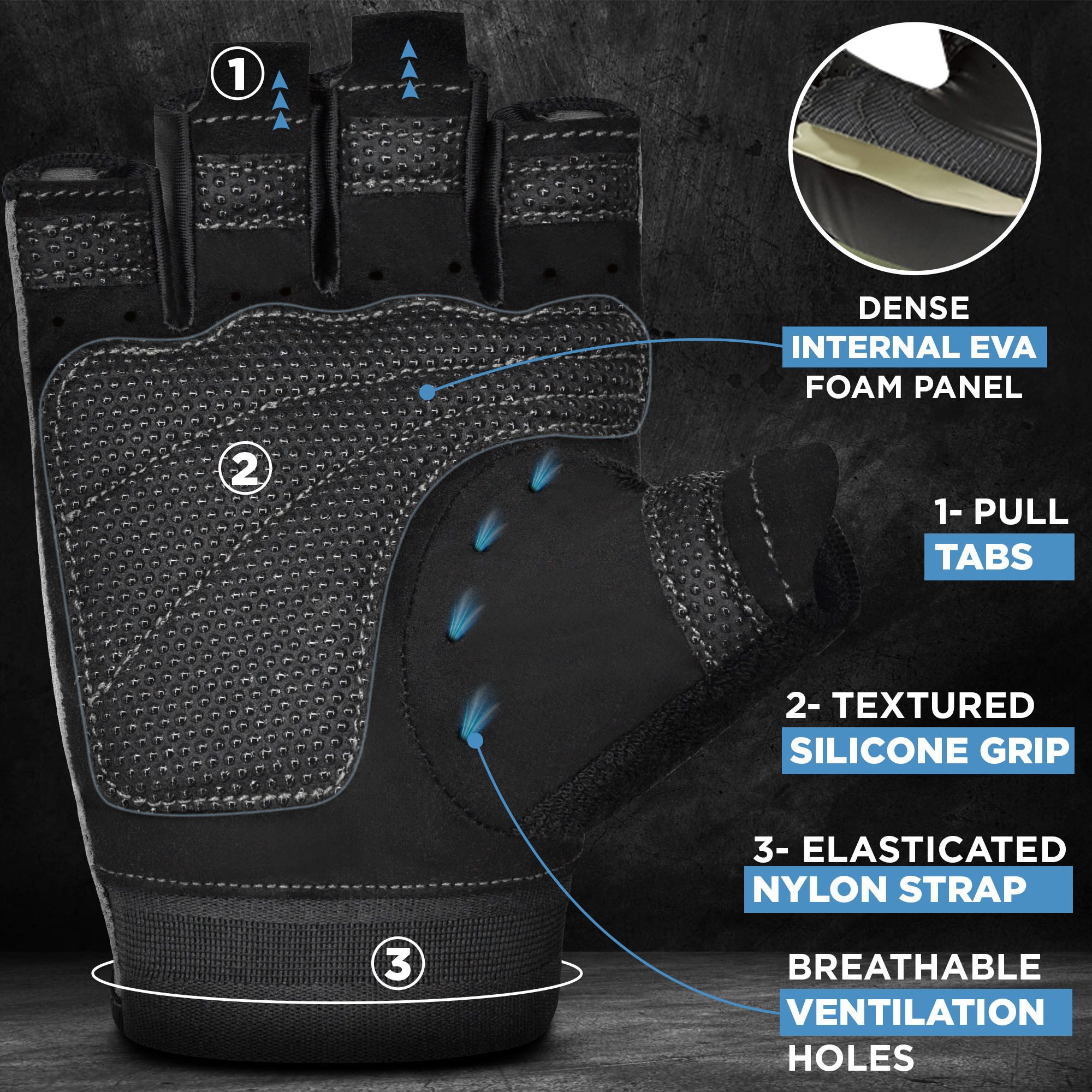 RDX Sports Trainingshandschuhe T1 Fitnessstudio Gewichtheben Handschuhe