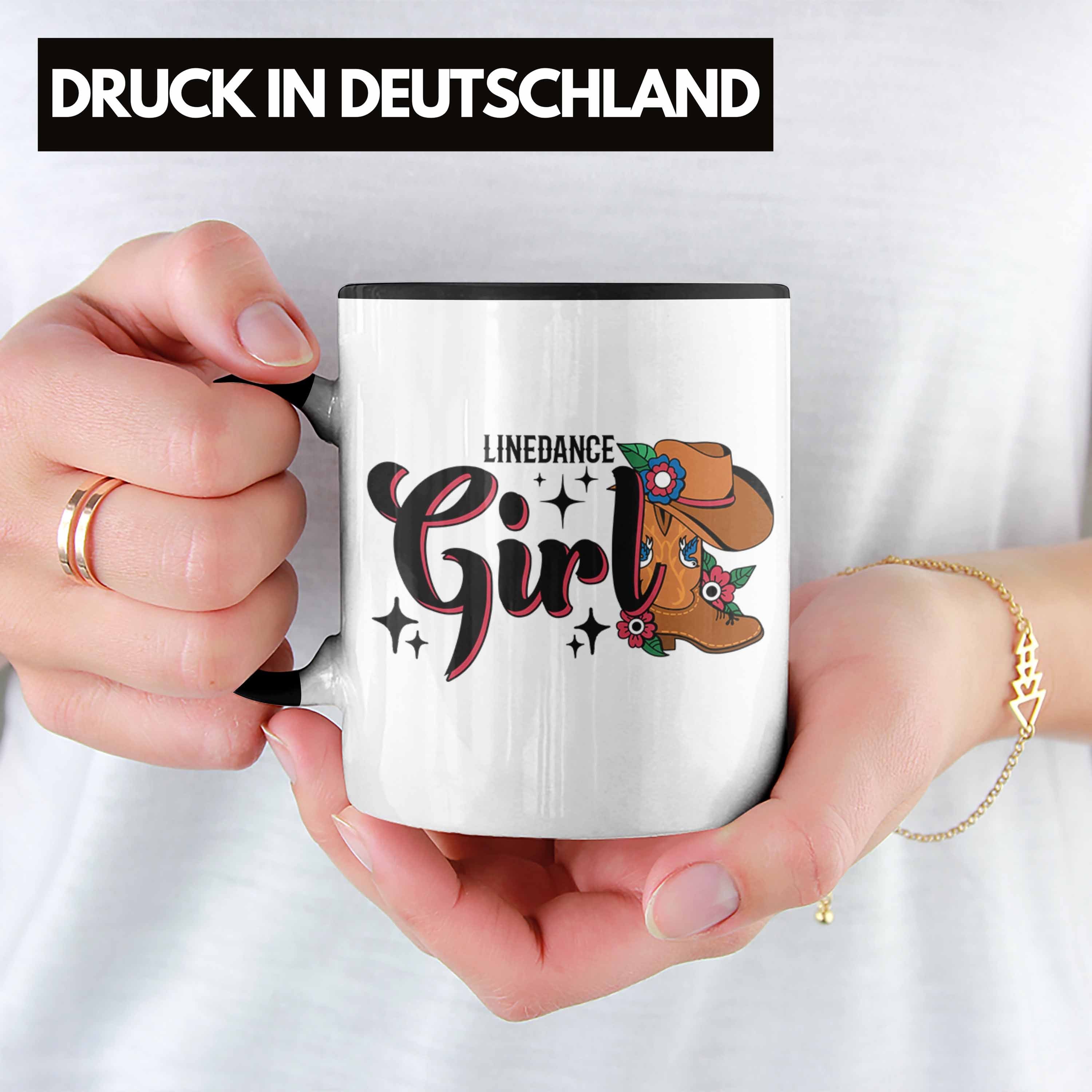 Schwarz Geschenk Kafffeetasse Spruch Spruch Line Trendation Girl Dance Tasse Tasse Linedance